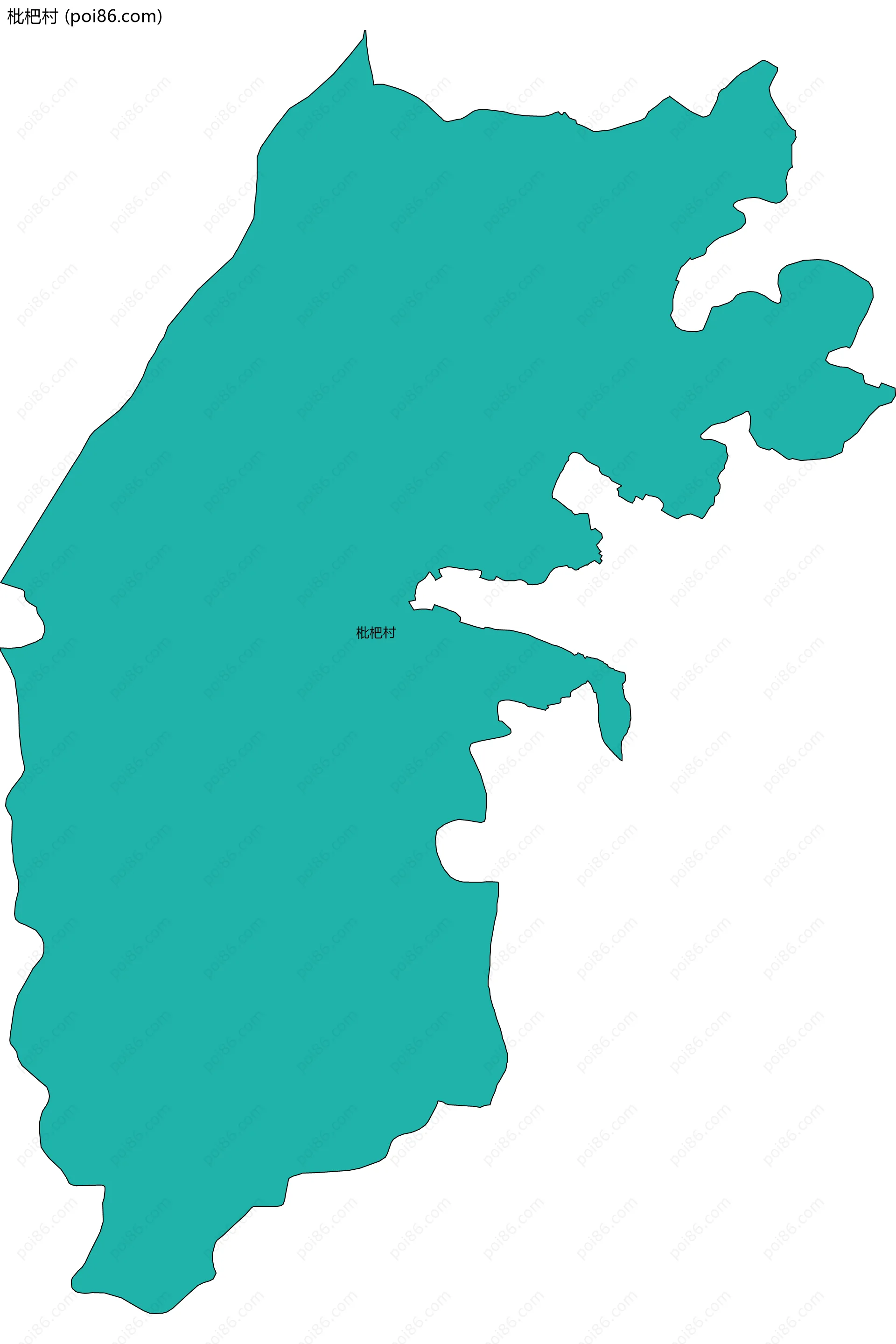 枇杷村边界地图