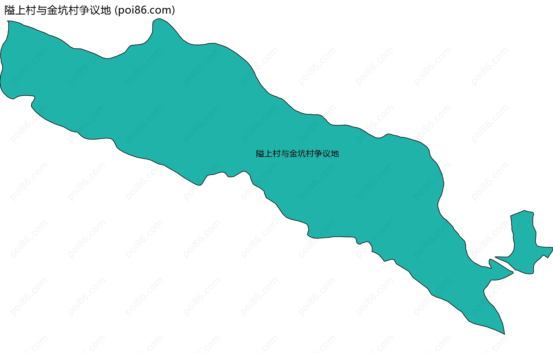 隘上村与金坑村争议地边界地图