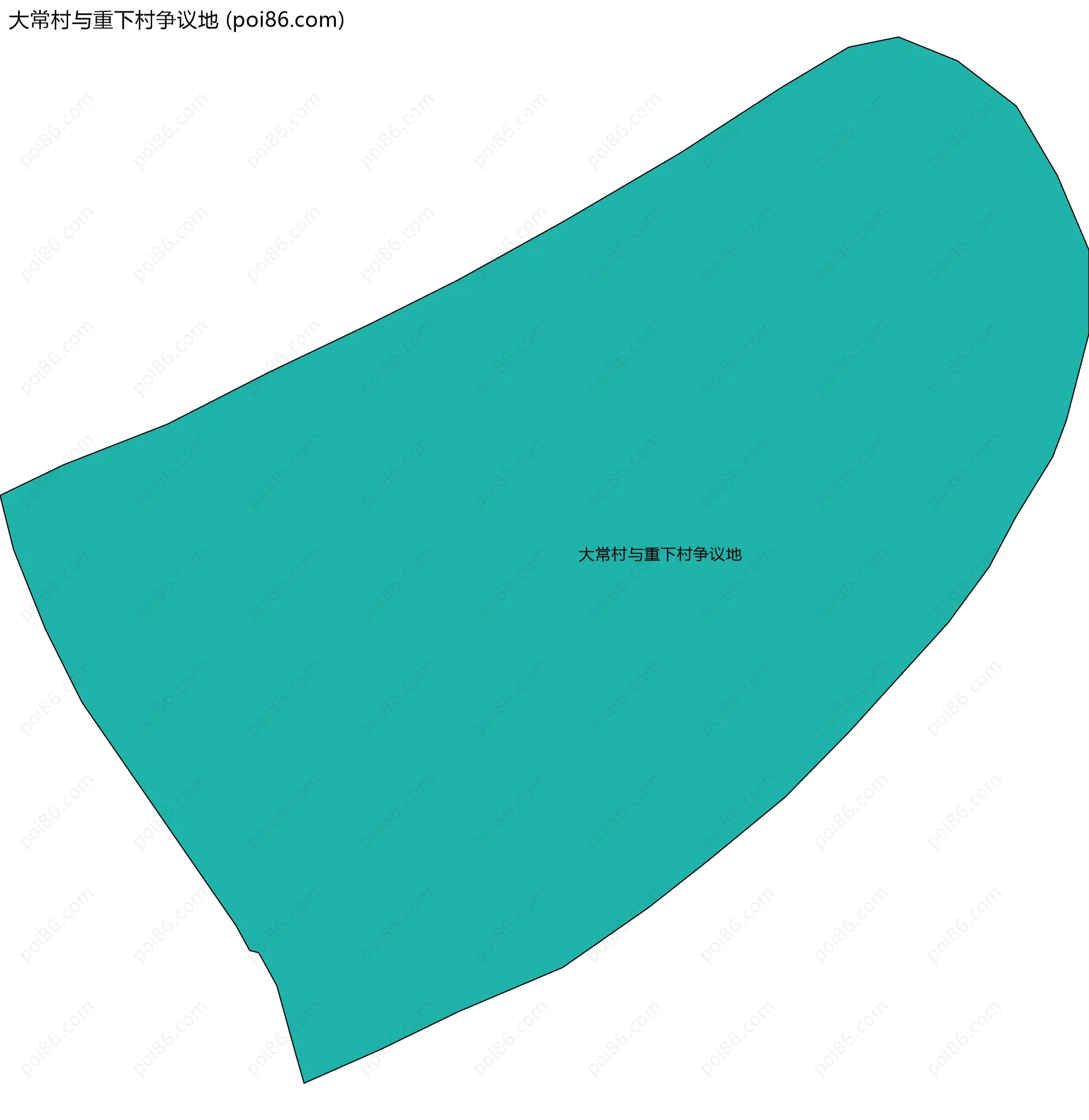 大常村与重下村争议地边界地图