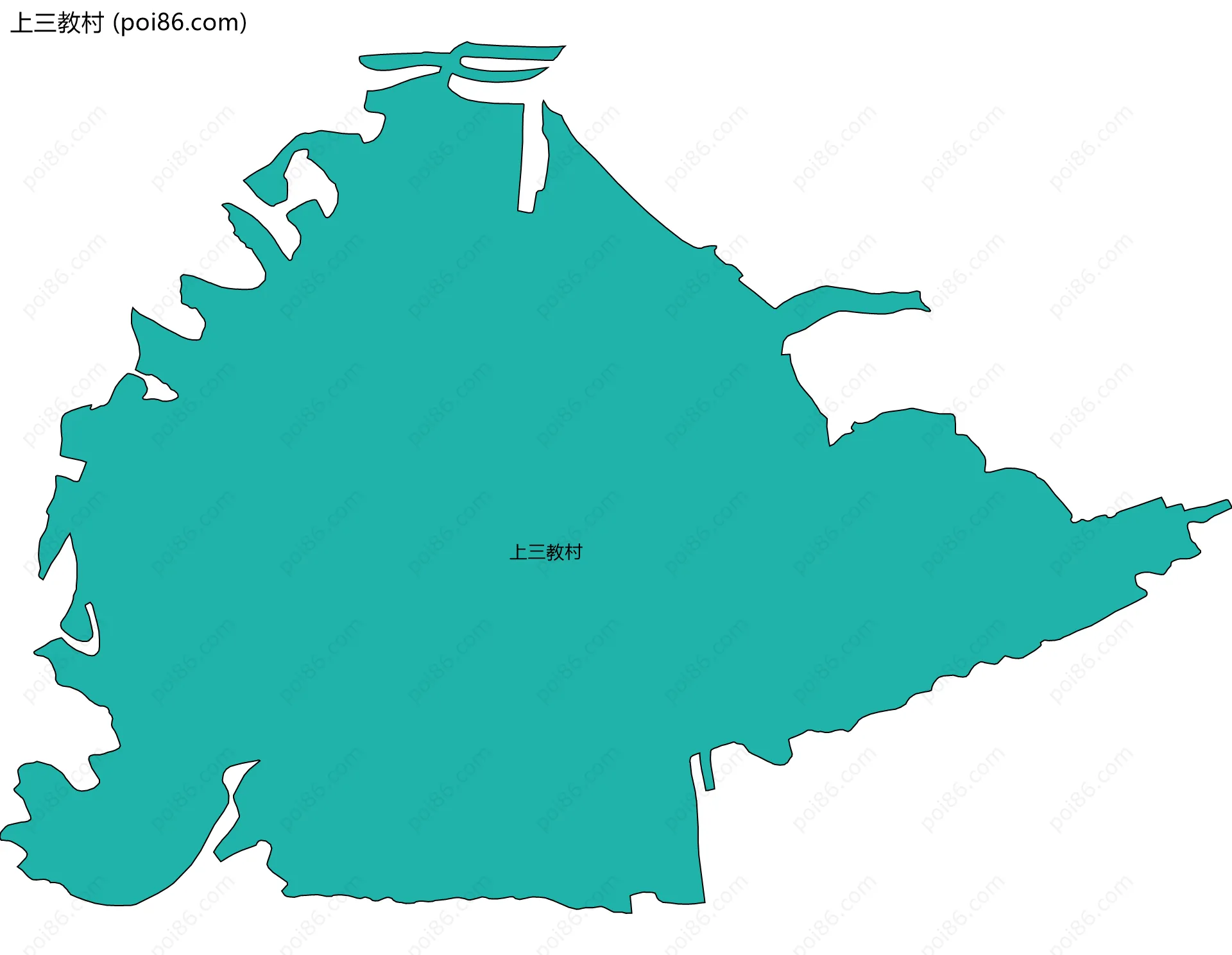 上三教村边界地图