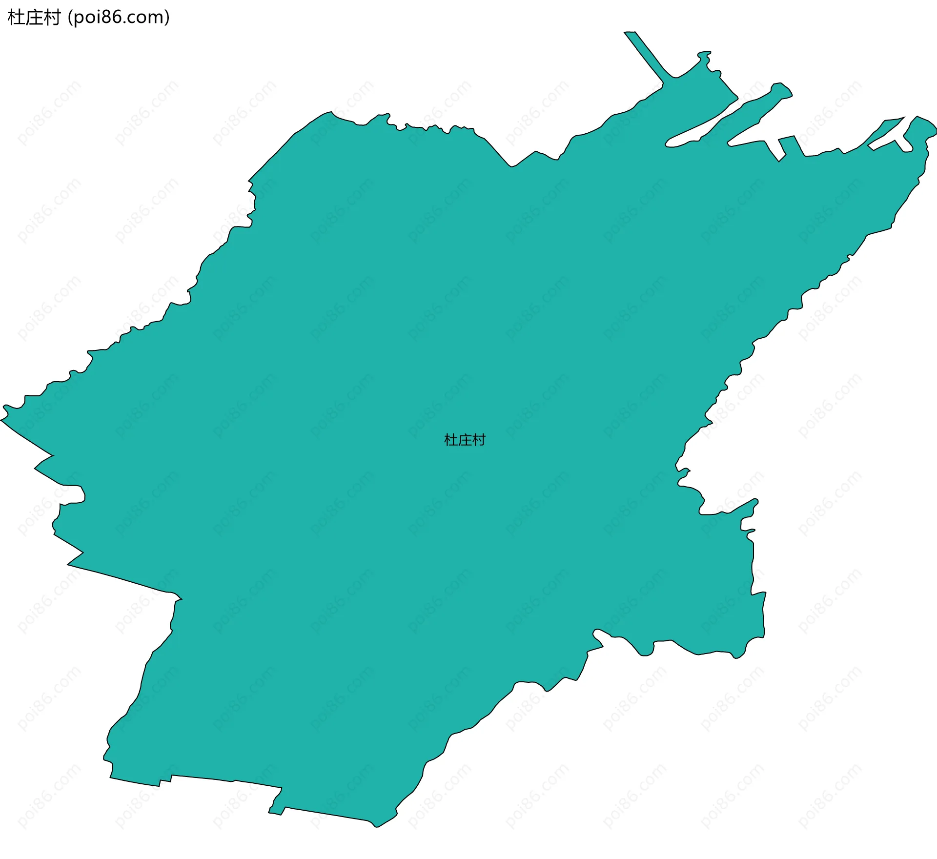 杜庄村边界地图