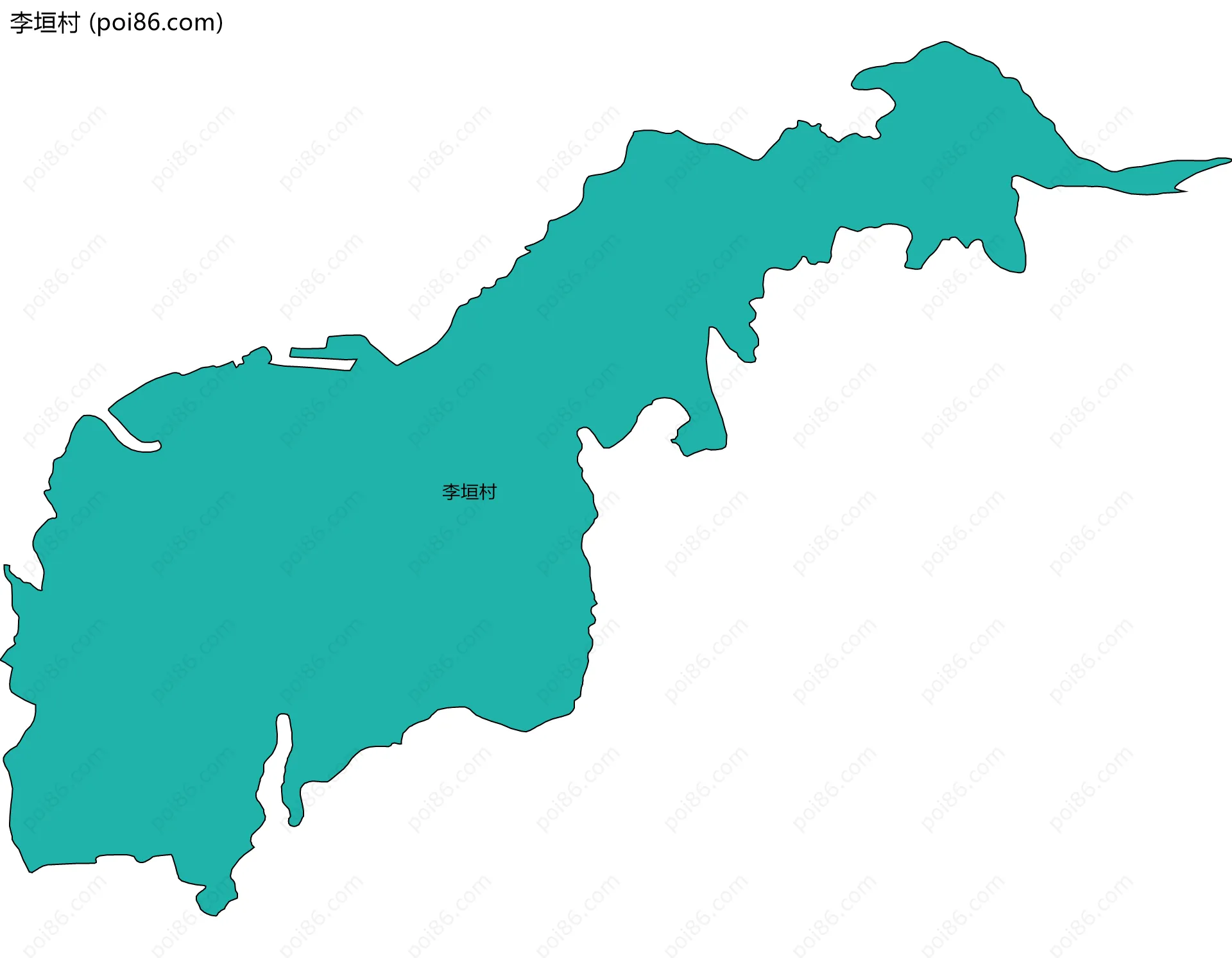 李垣村边界地图