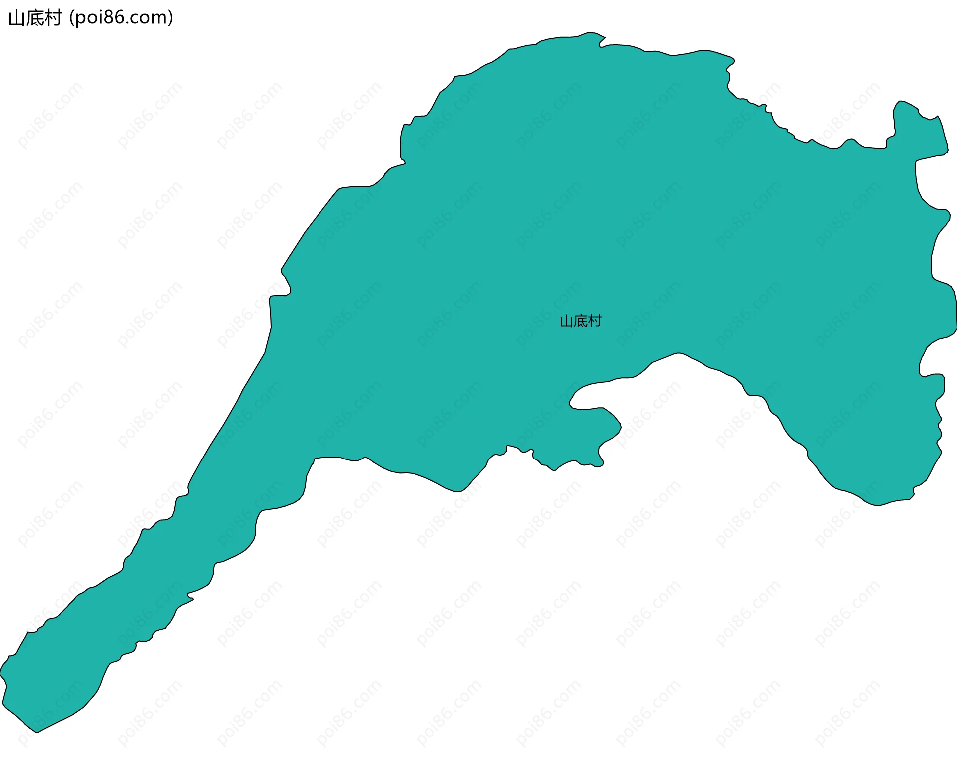 山底村边界地图