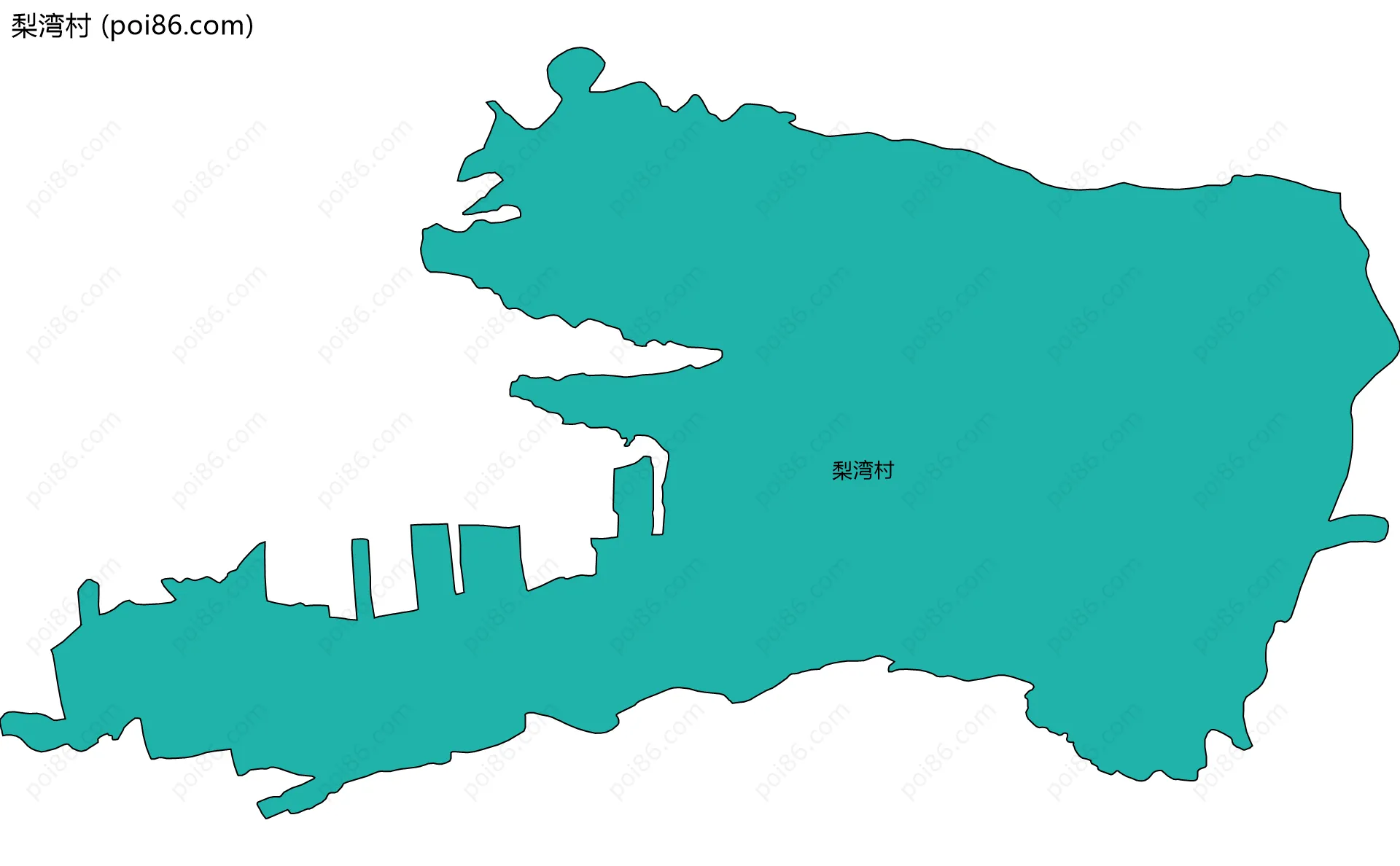 梨湾村边界地图