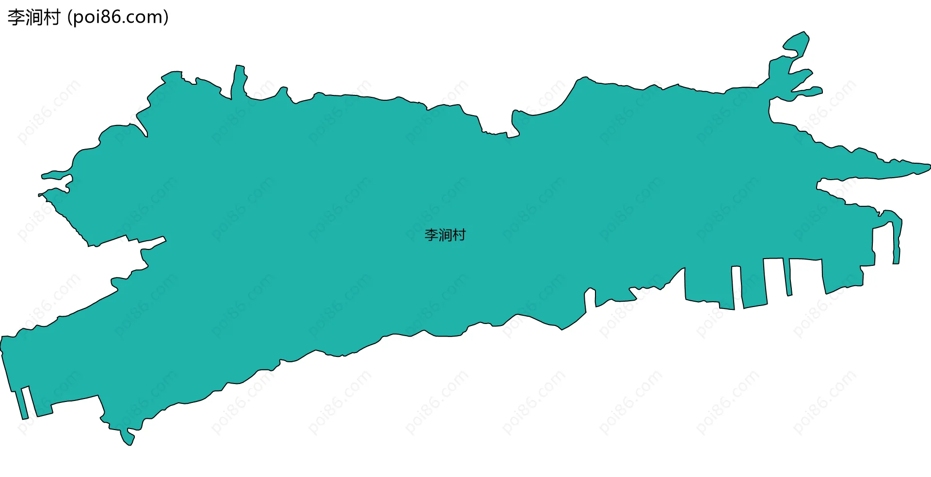 李涧村边界地图