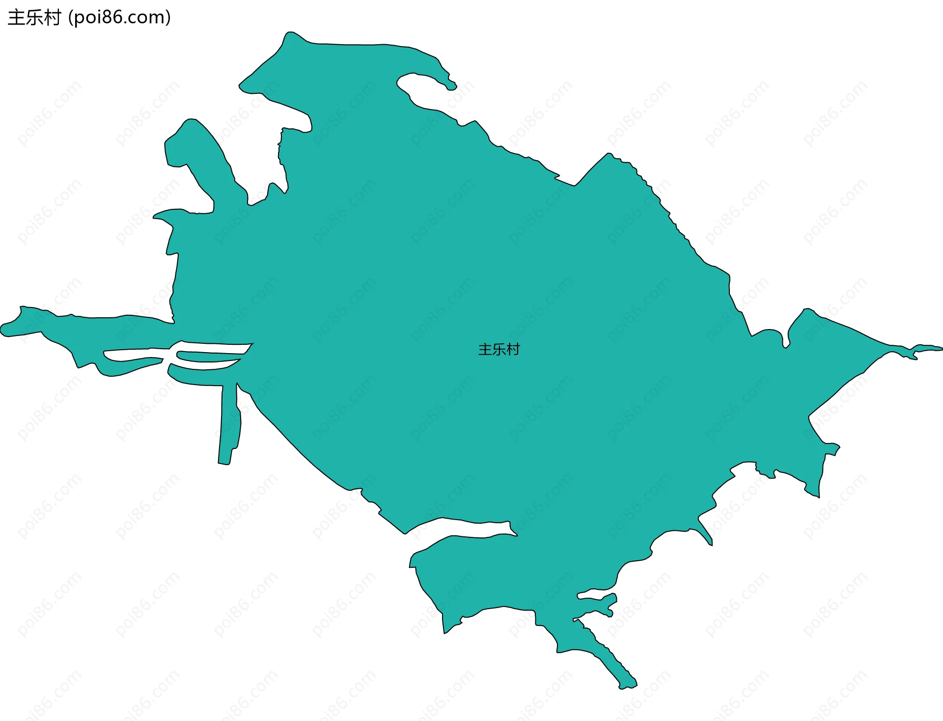 主乐村边界地图