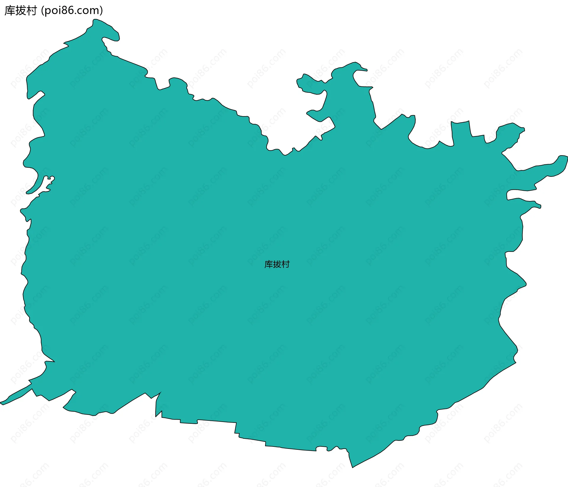 库拔村边界地图
