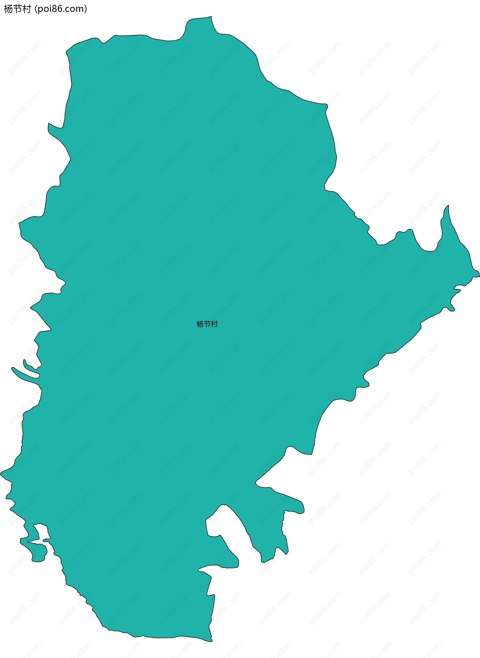 杨节村边界地图