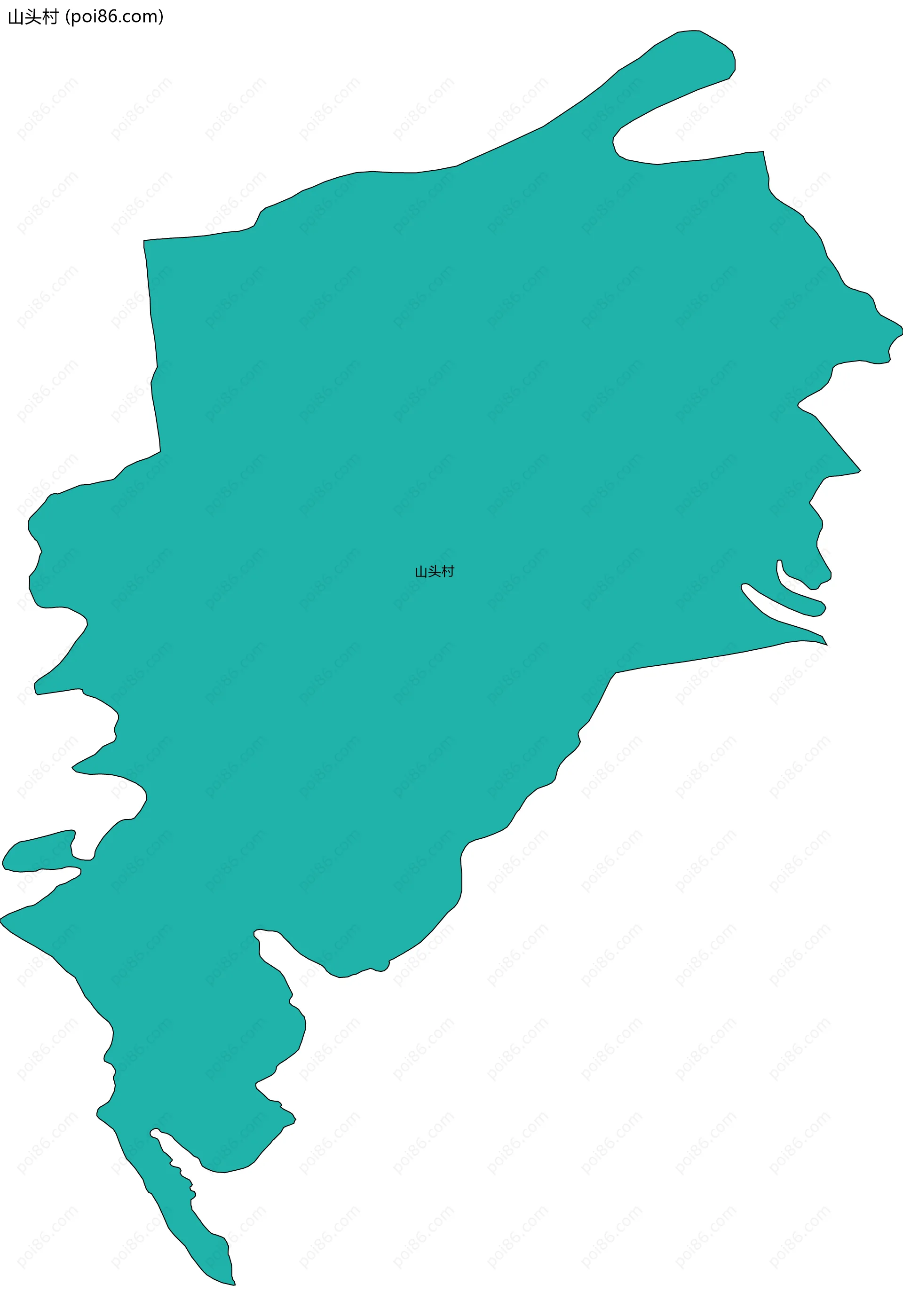 山头村边界地图