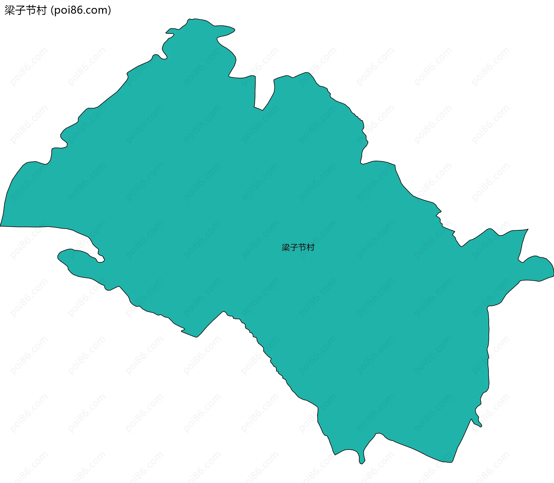 梁子节村边界地图