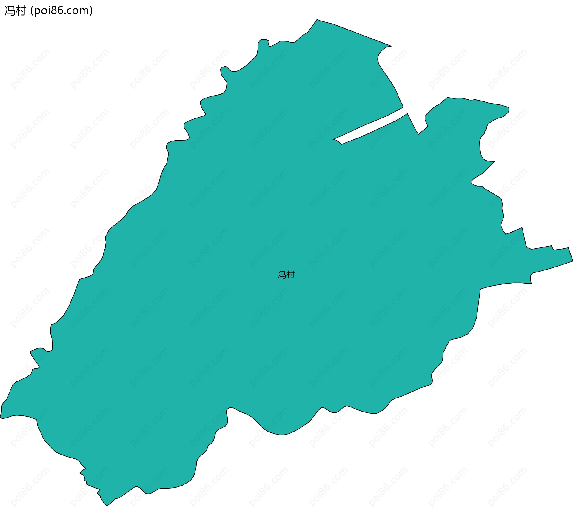 冯村边界地图