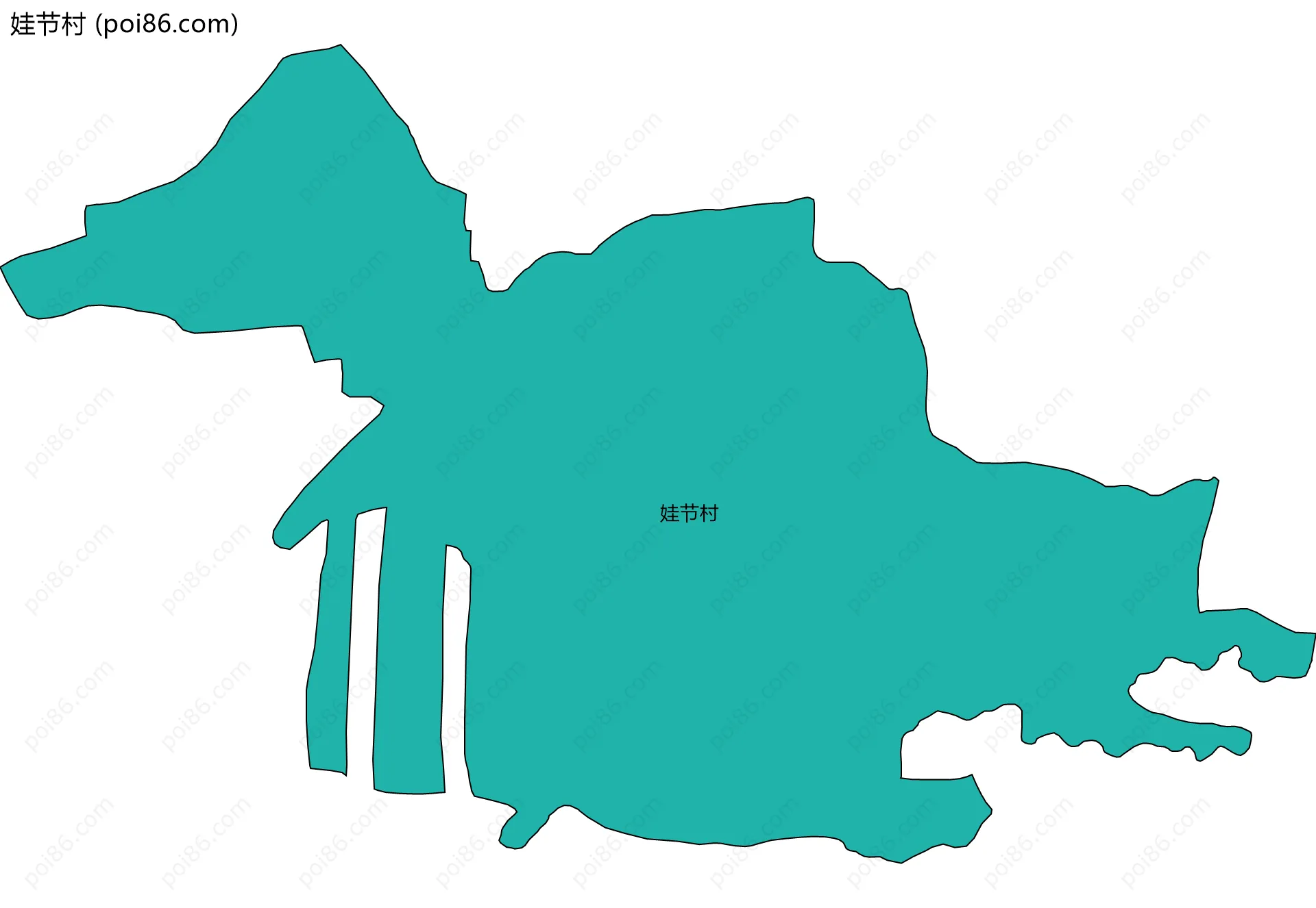 娃节村边界地图