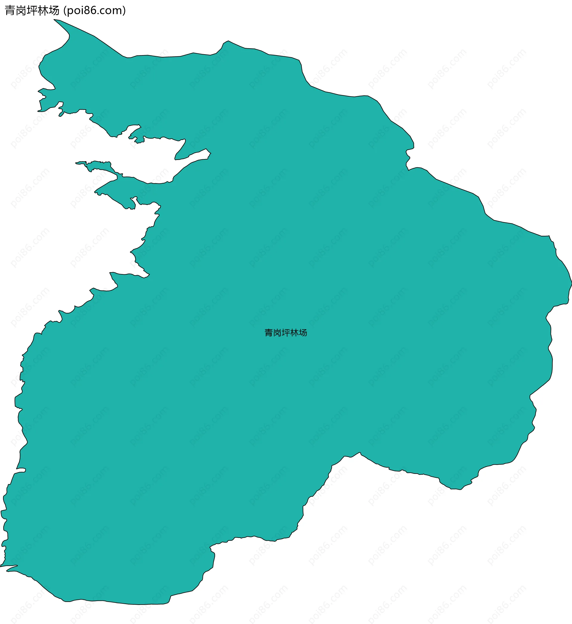 青岗坪林场边界地图