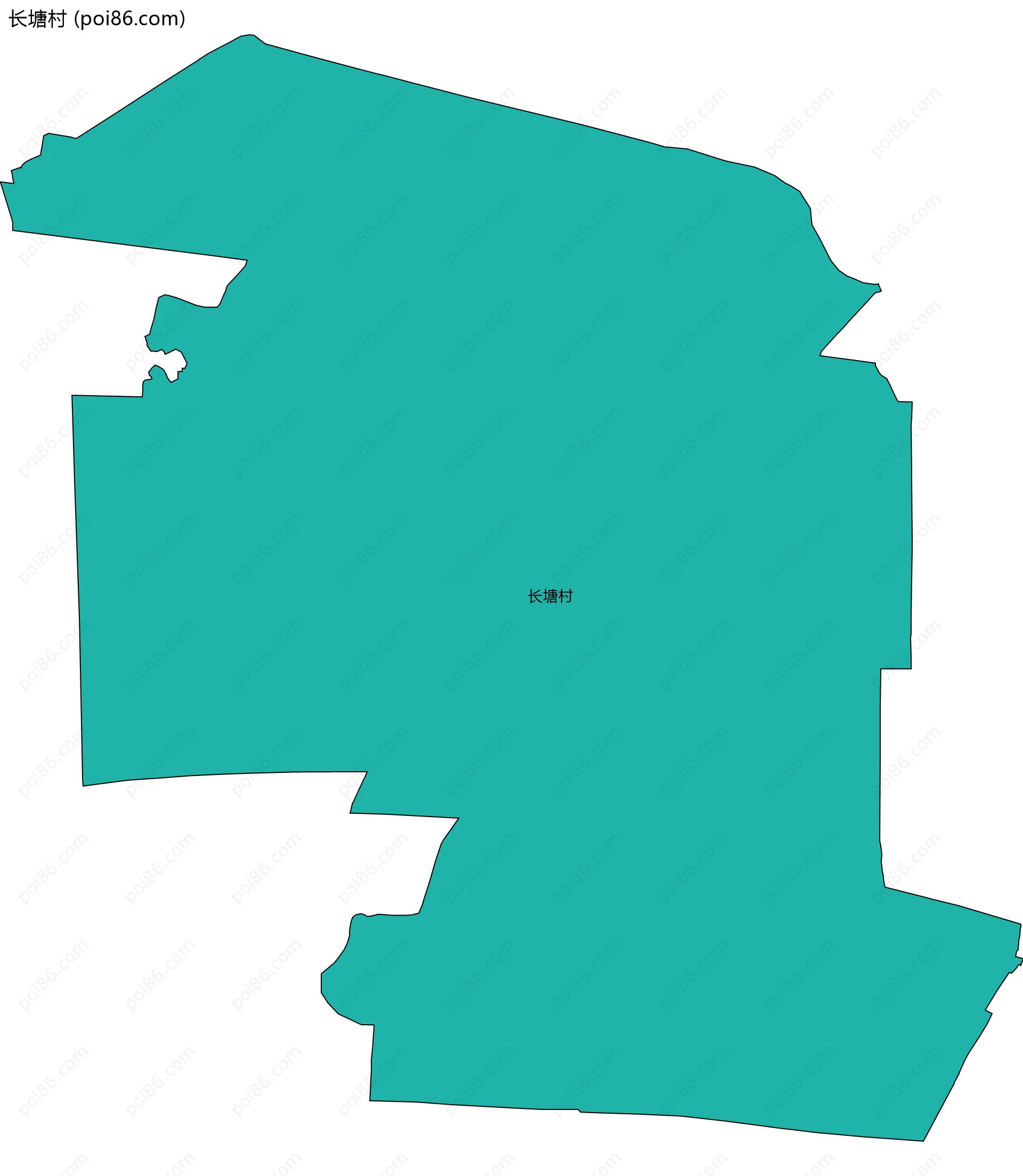 长塘村边界地图