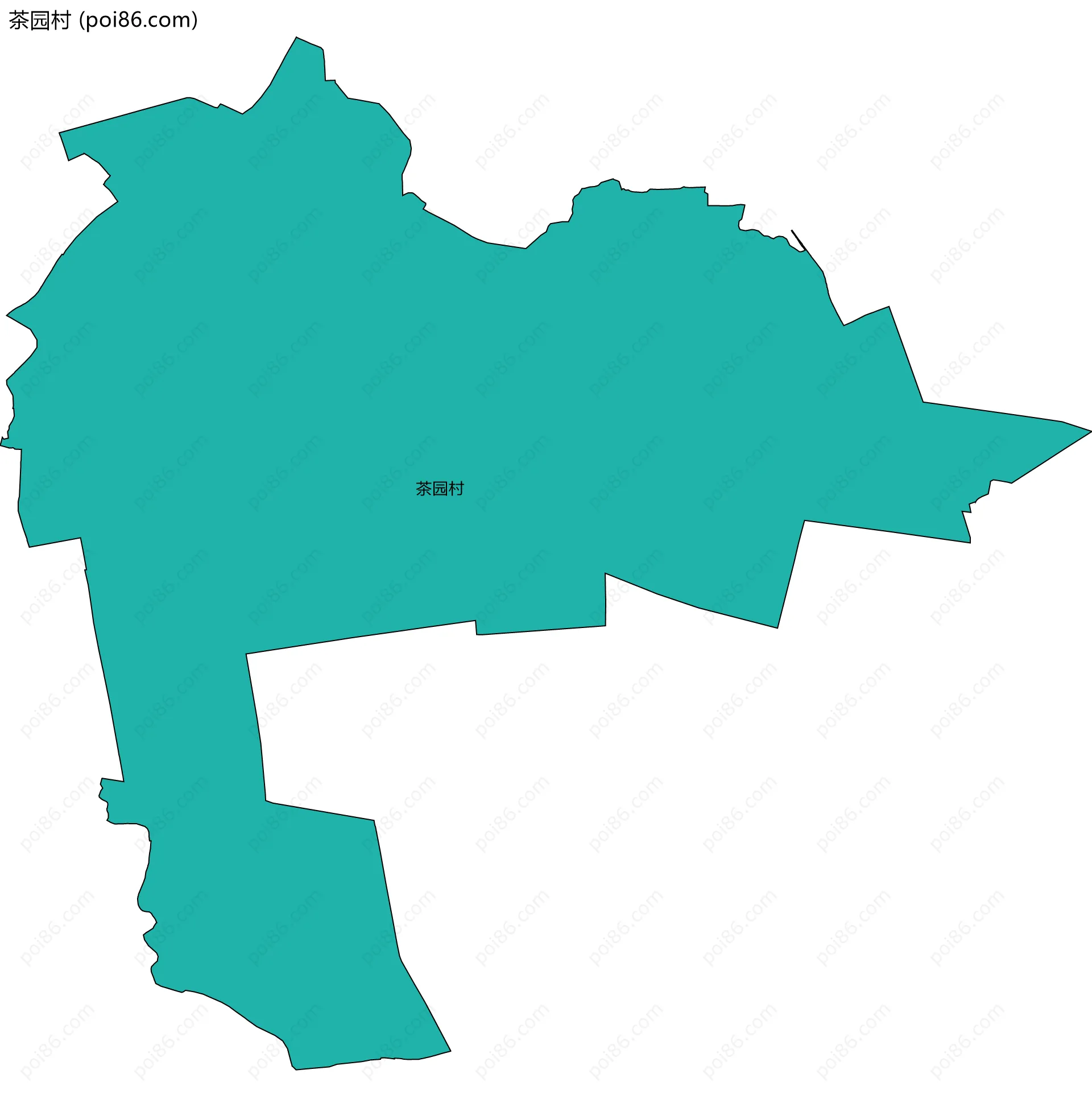 茶园村边界地图