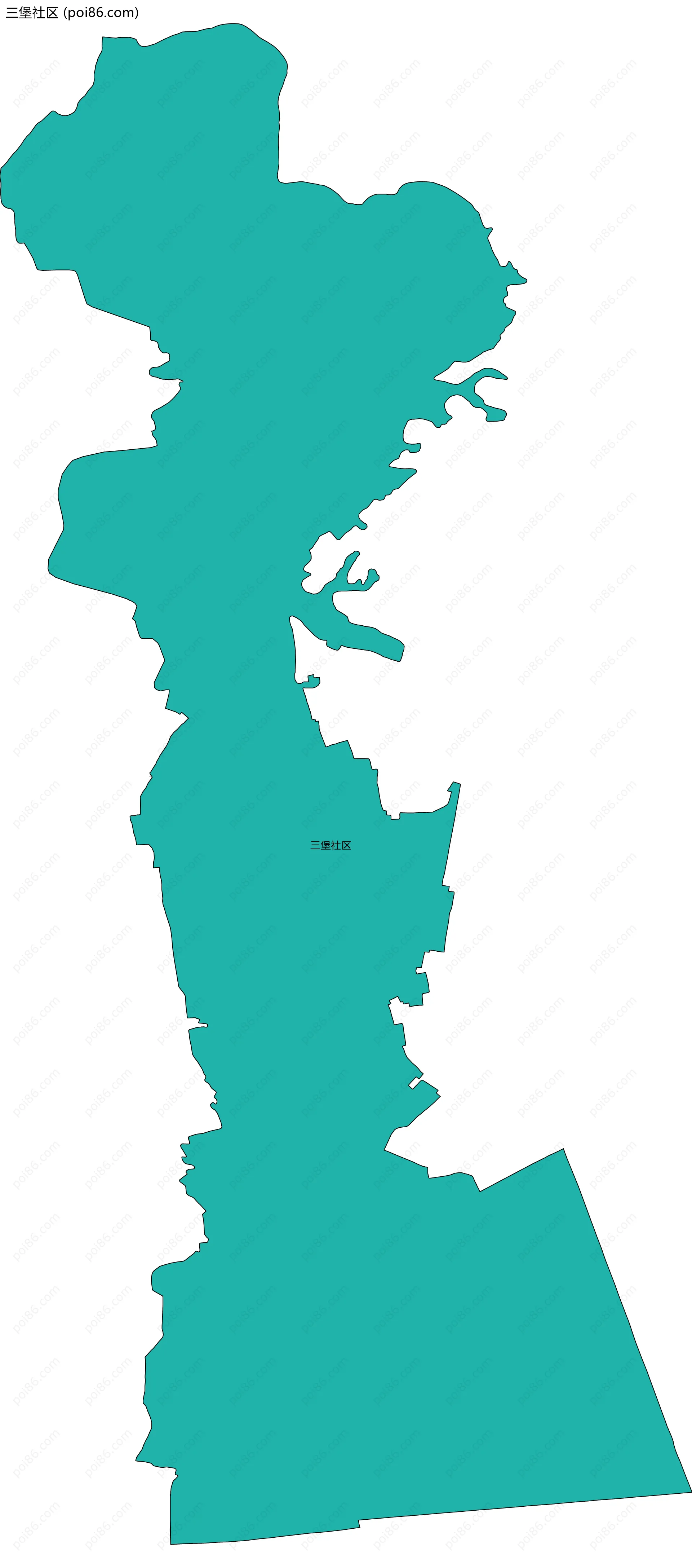 三堡社区边界地图