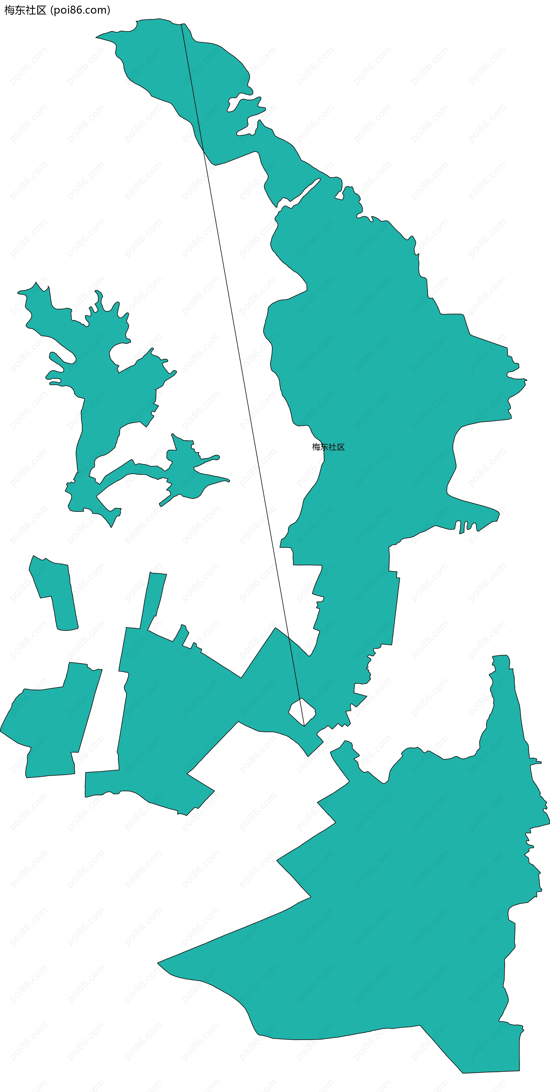 梅东社区边界地图