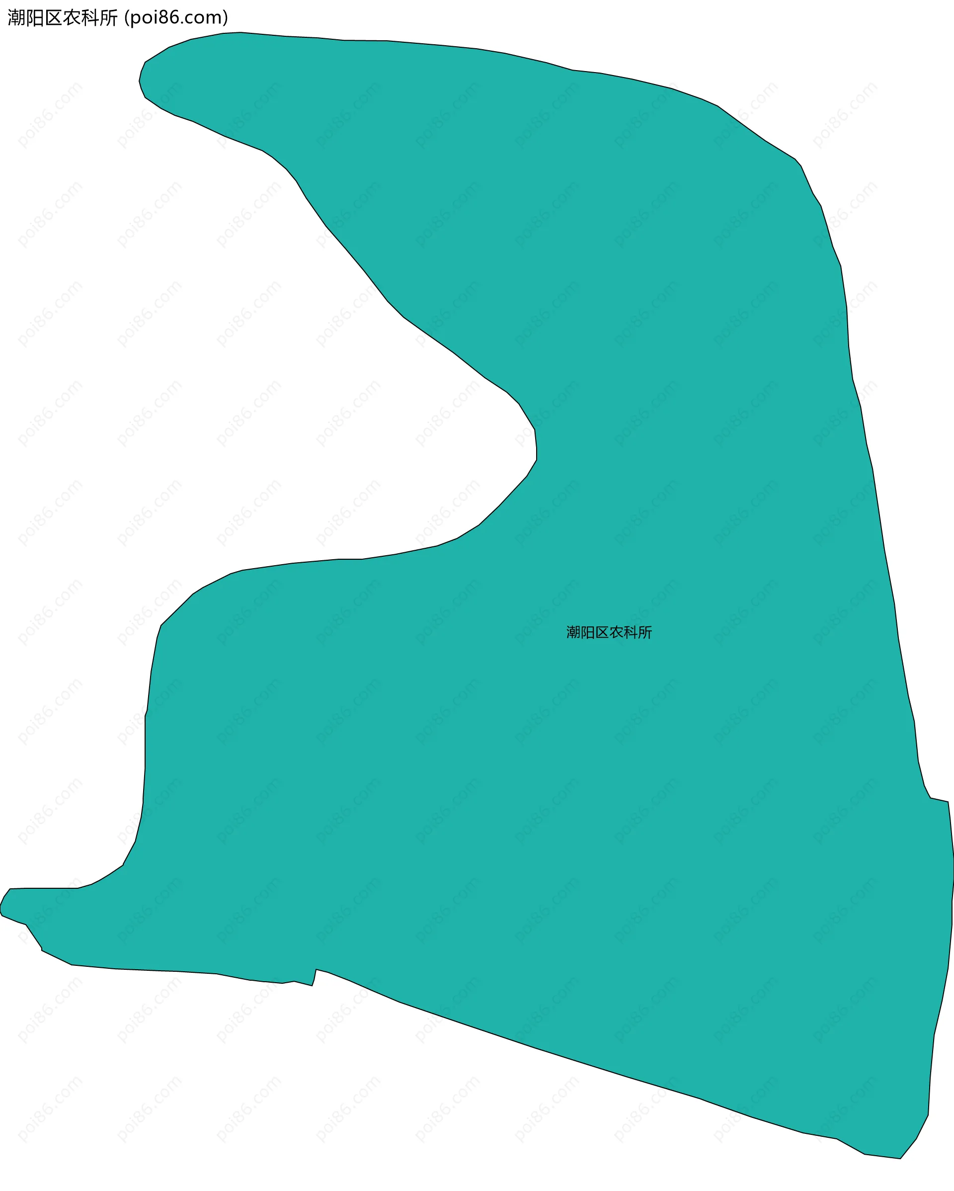 潮阳区农科所边界地图