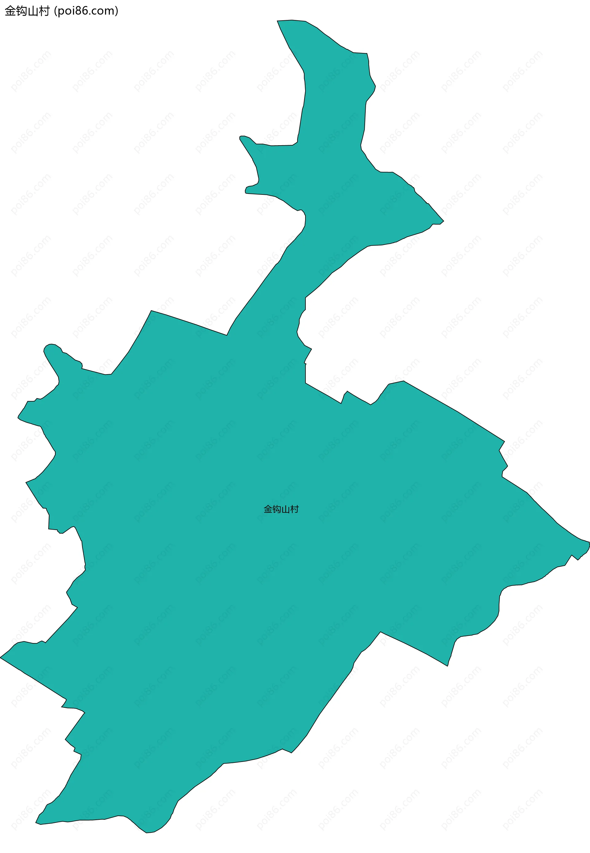 金钩山村边界地图