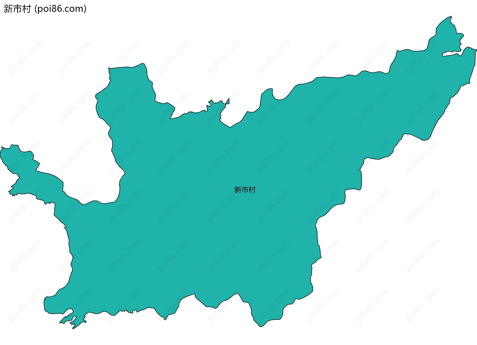 新市村边界地图