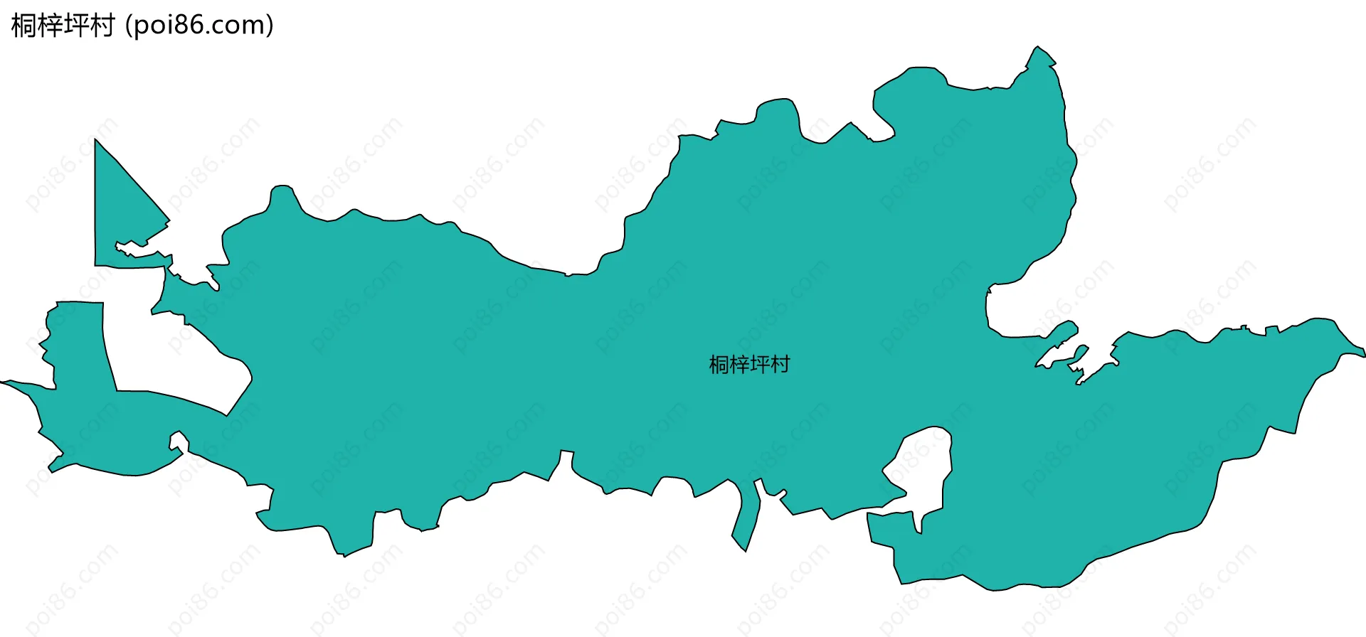 桐梓坪村边界地图