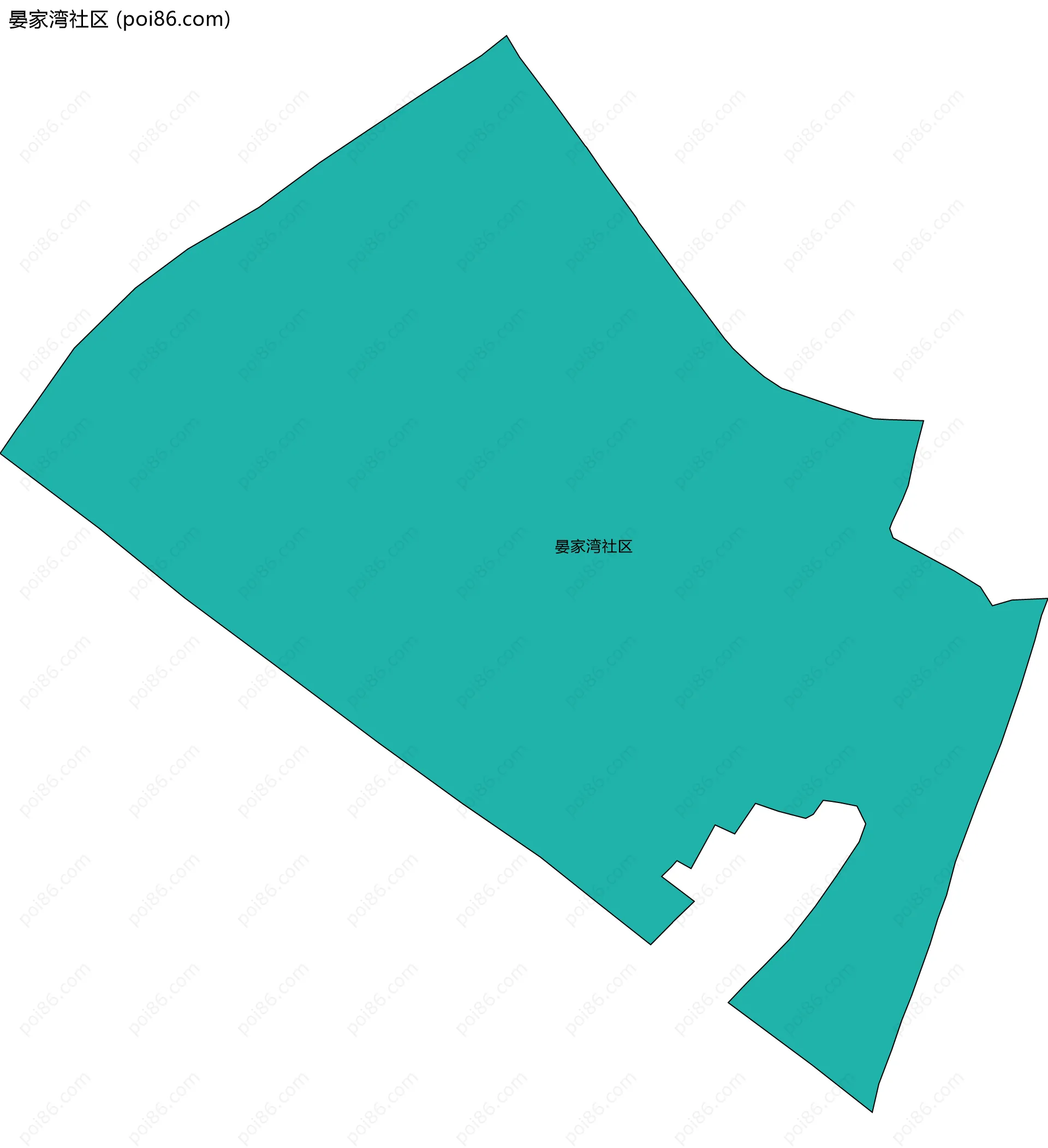 晏家湾社区边界地图