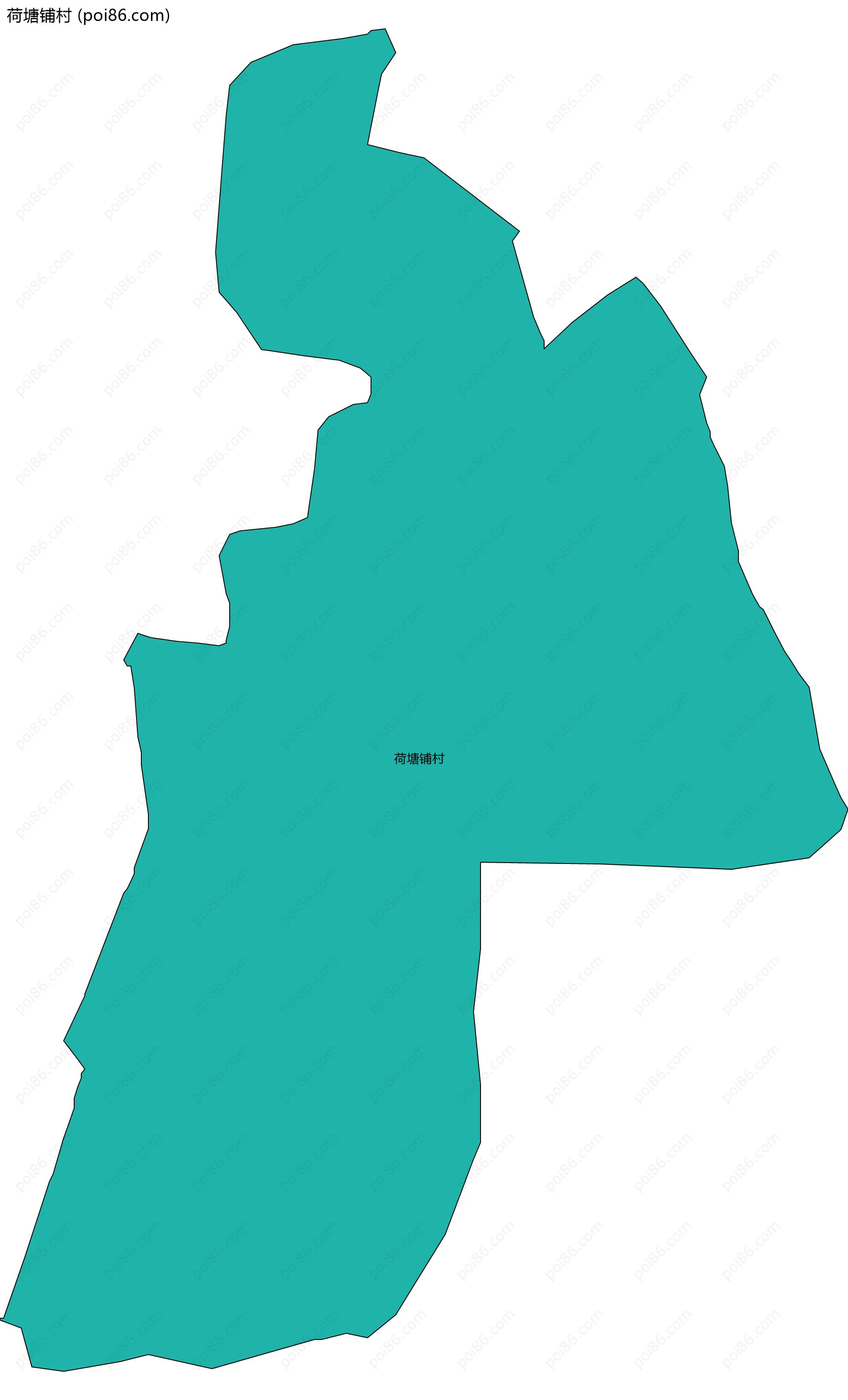 荷塘铺村边界地图