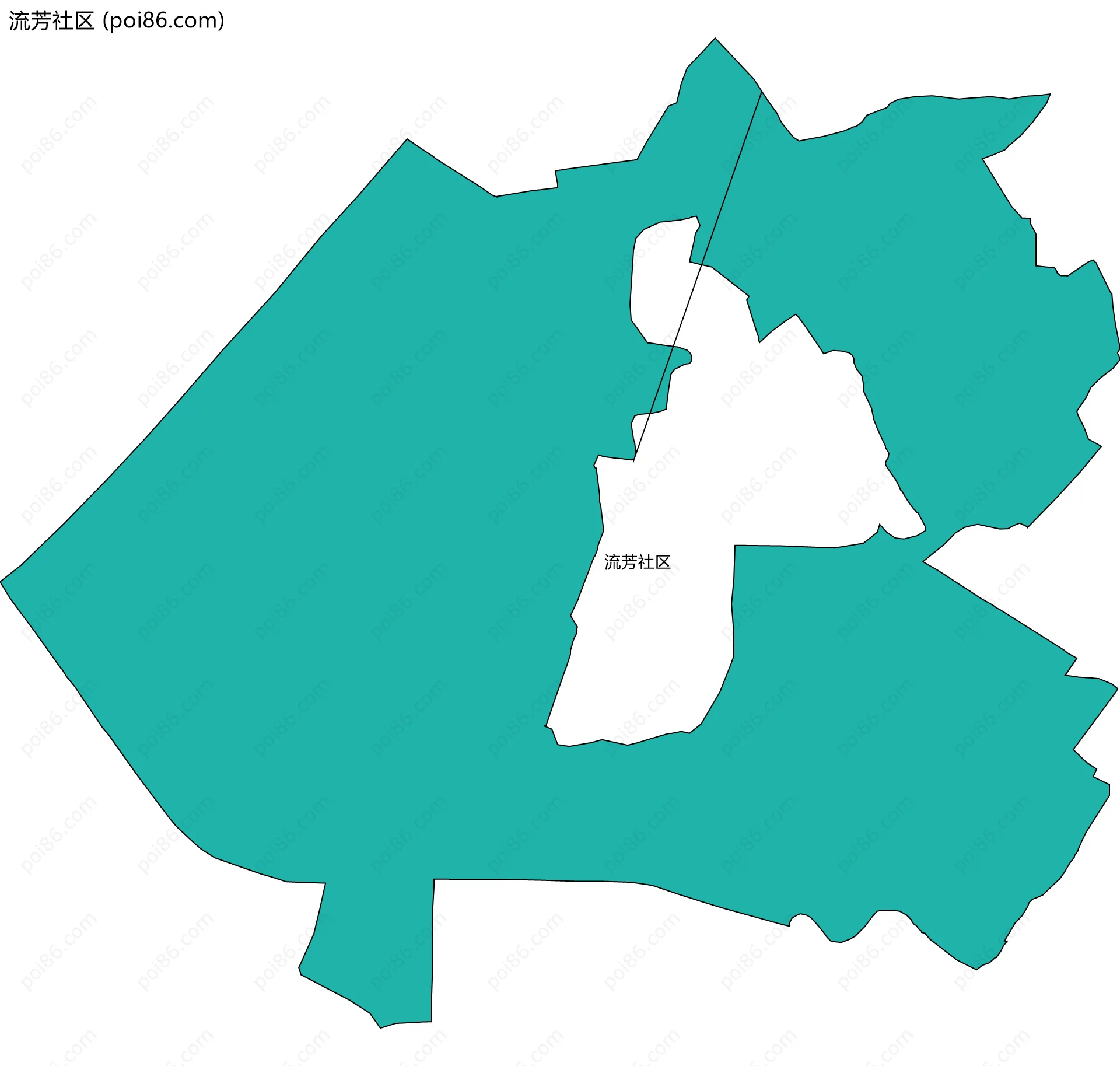 流芳社区边界地图