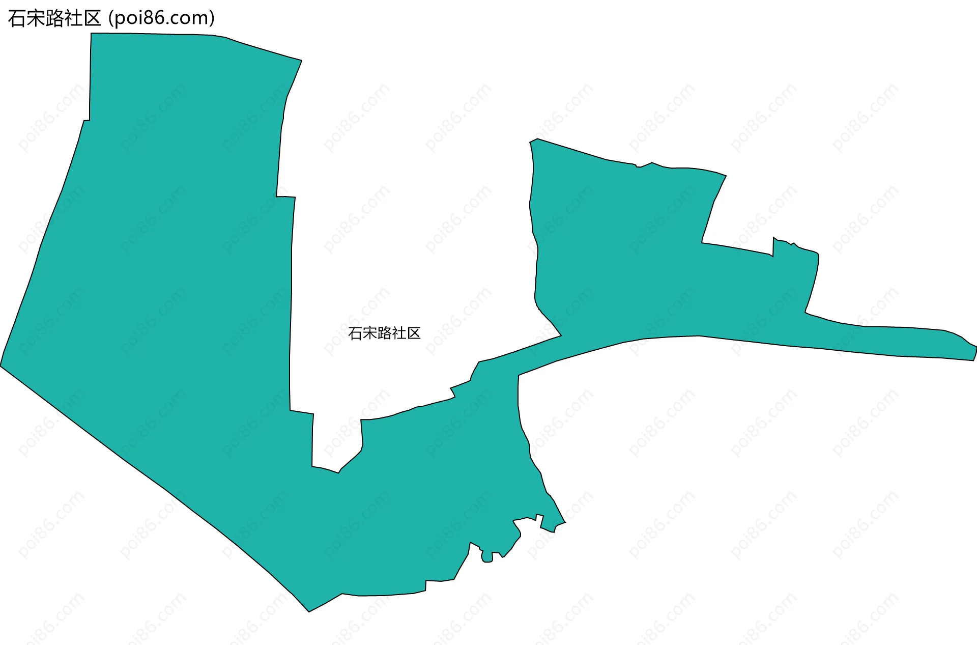 石宋路社区边界地图