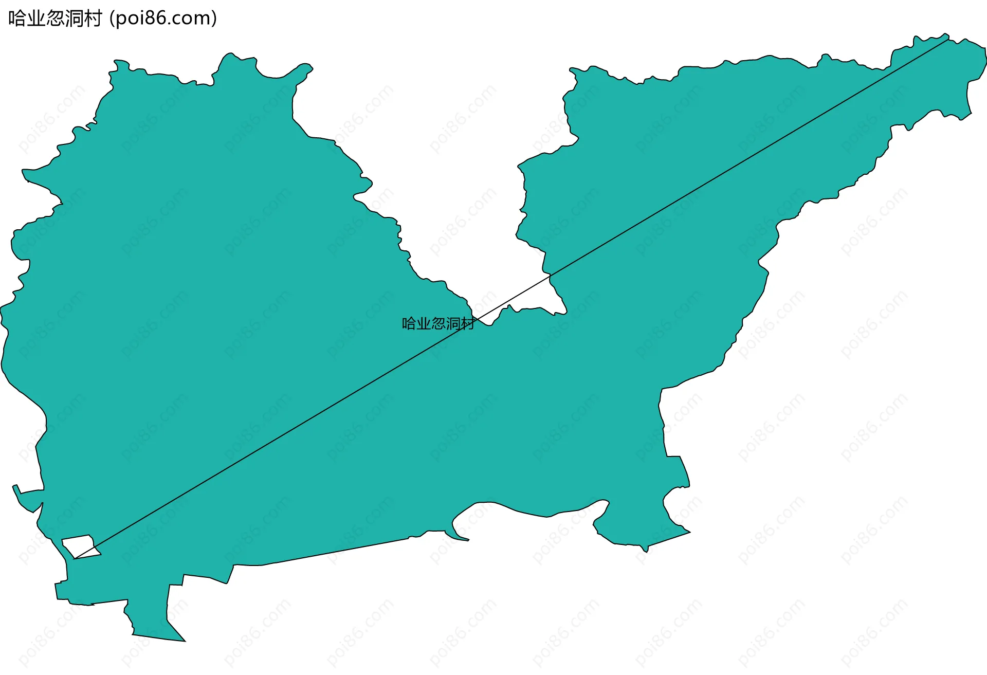 哈业忽洞村边界地图