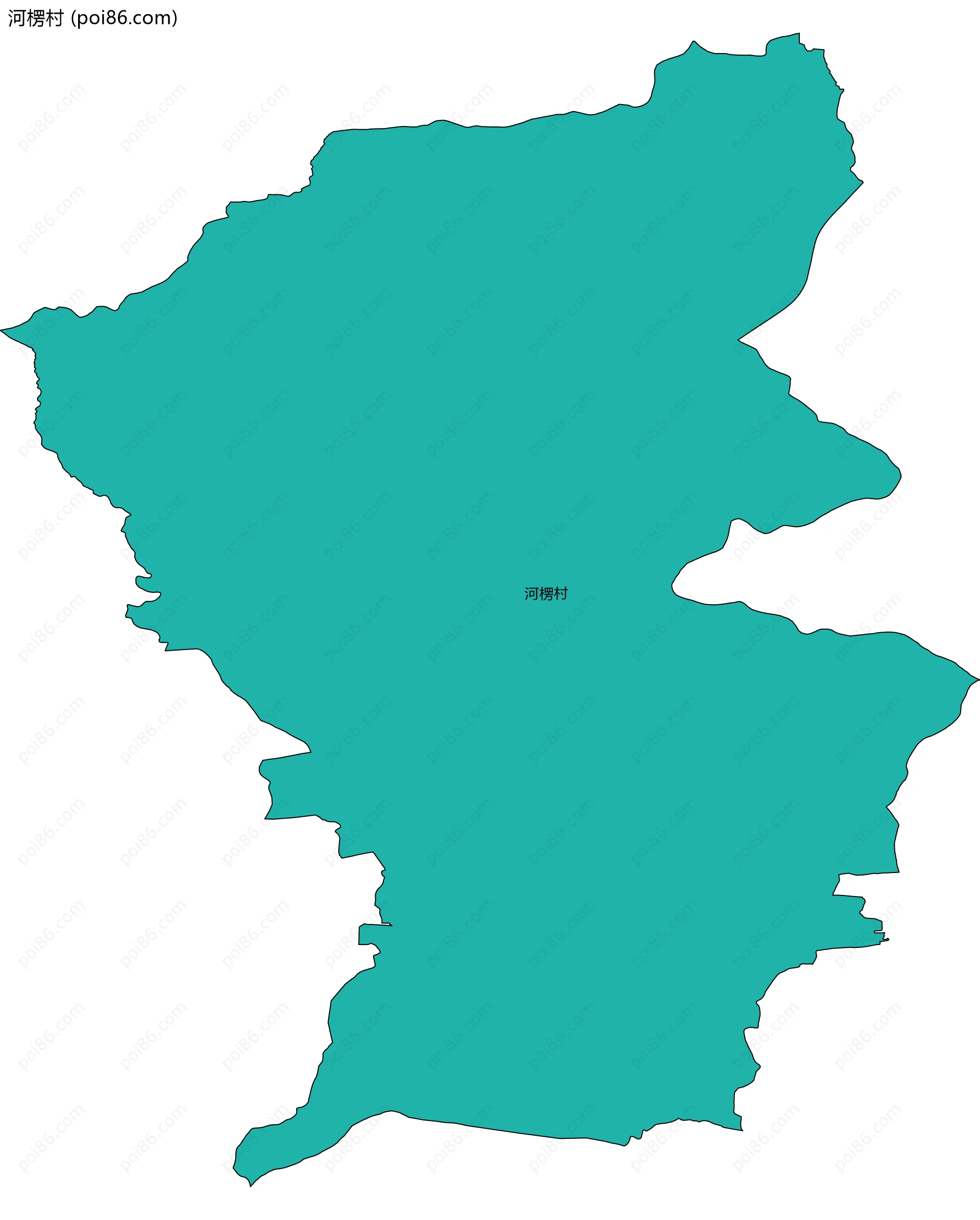 河楞村边界地图
