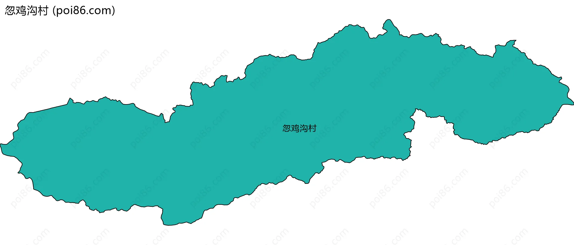 忽鸡沟村边界地图