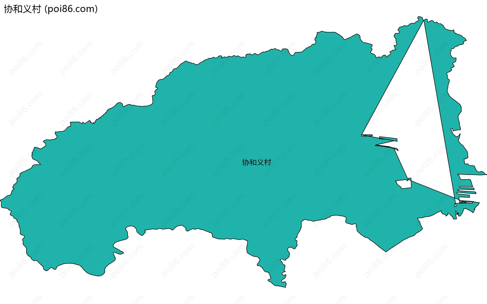 协和义村边界地图