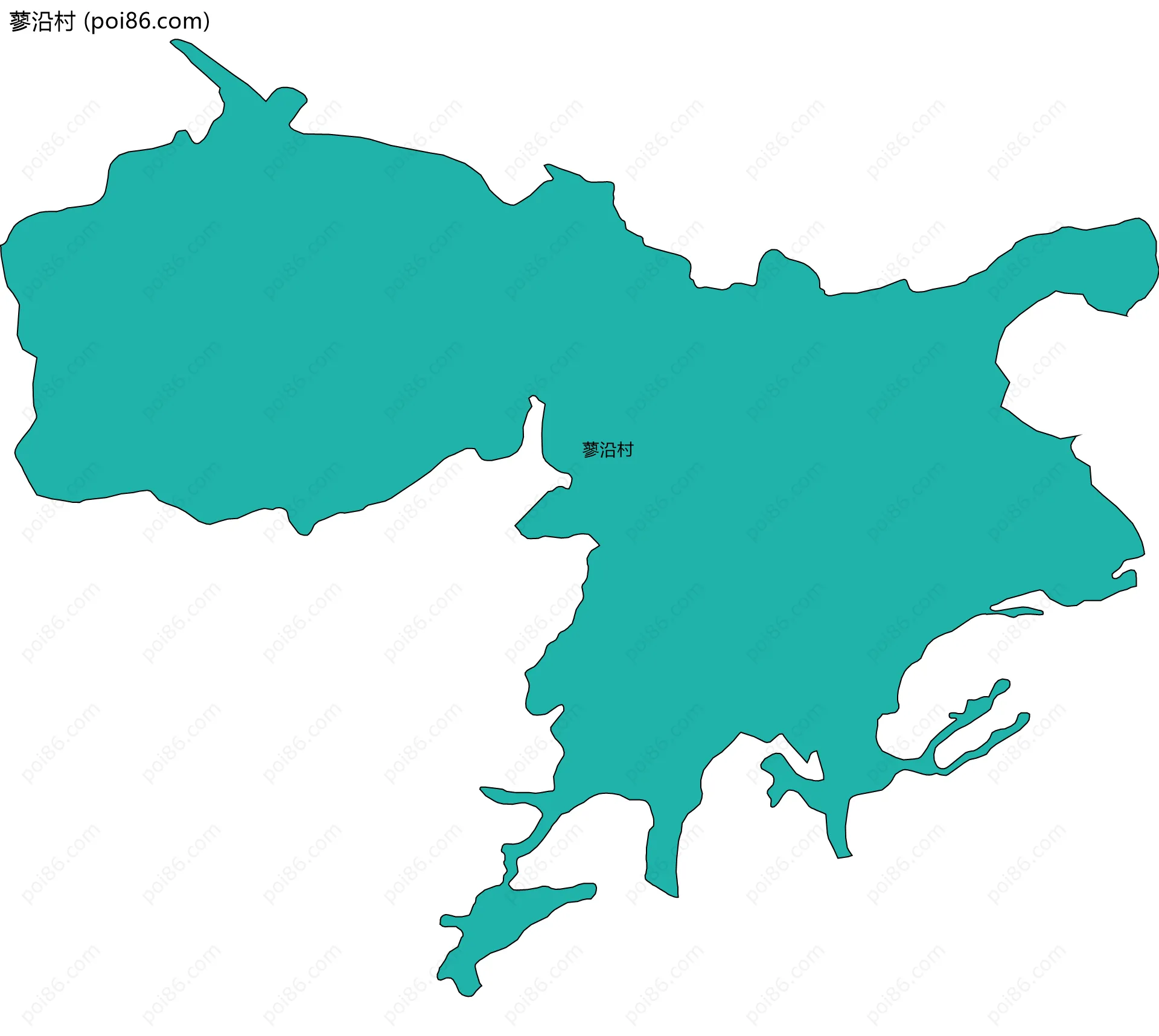 蓼沿村边界地图