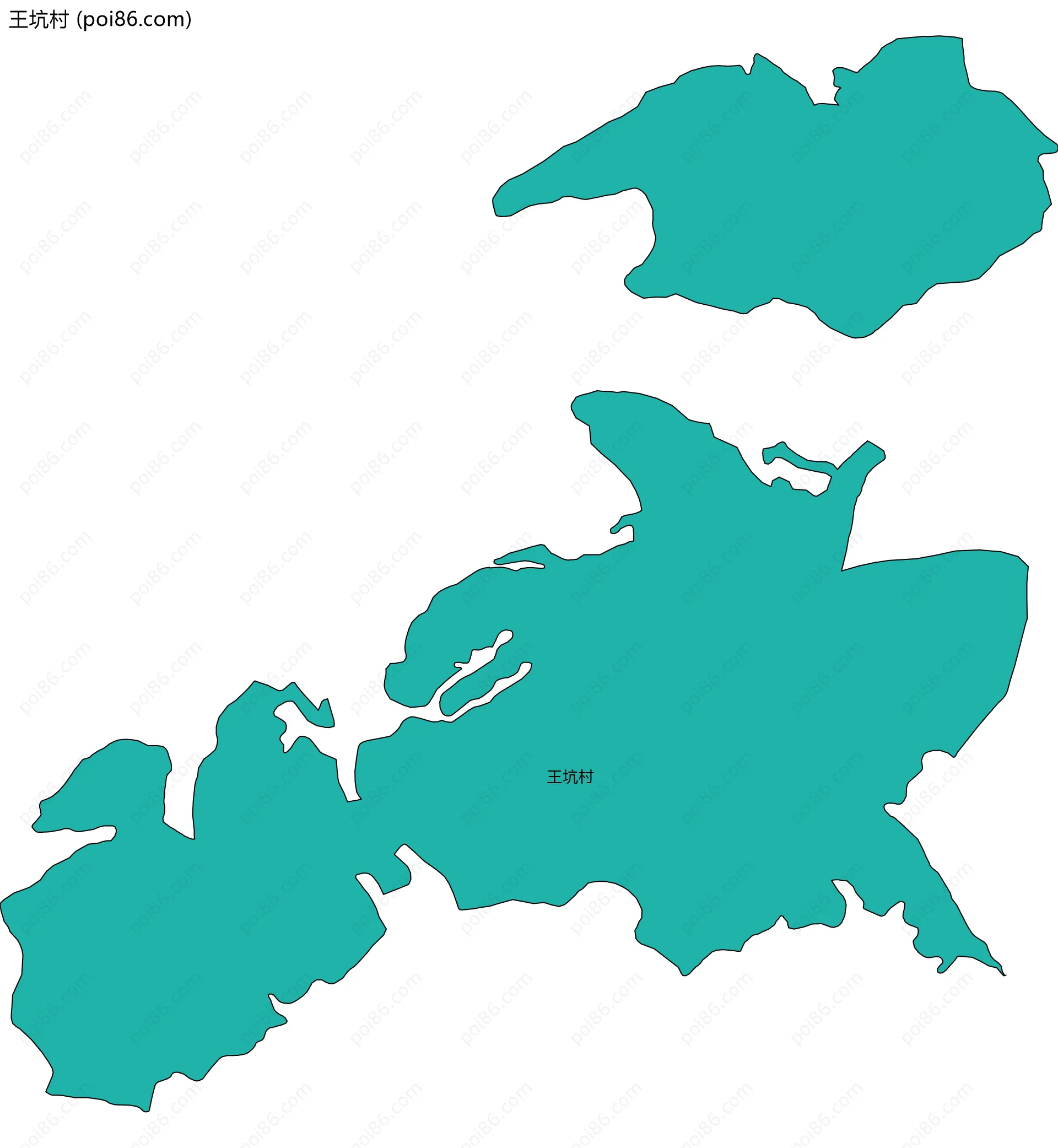王坑村边界地图