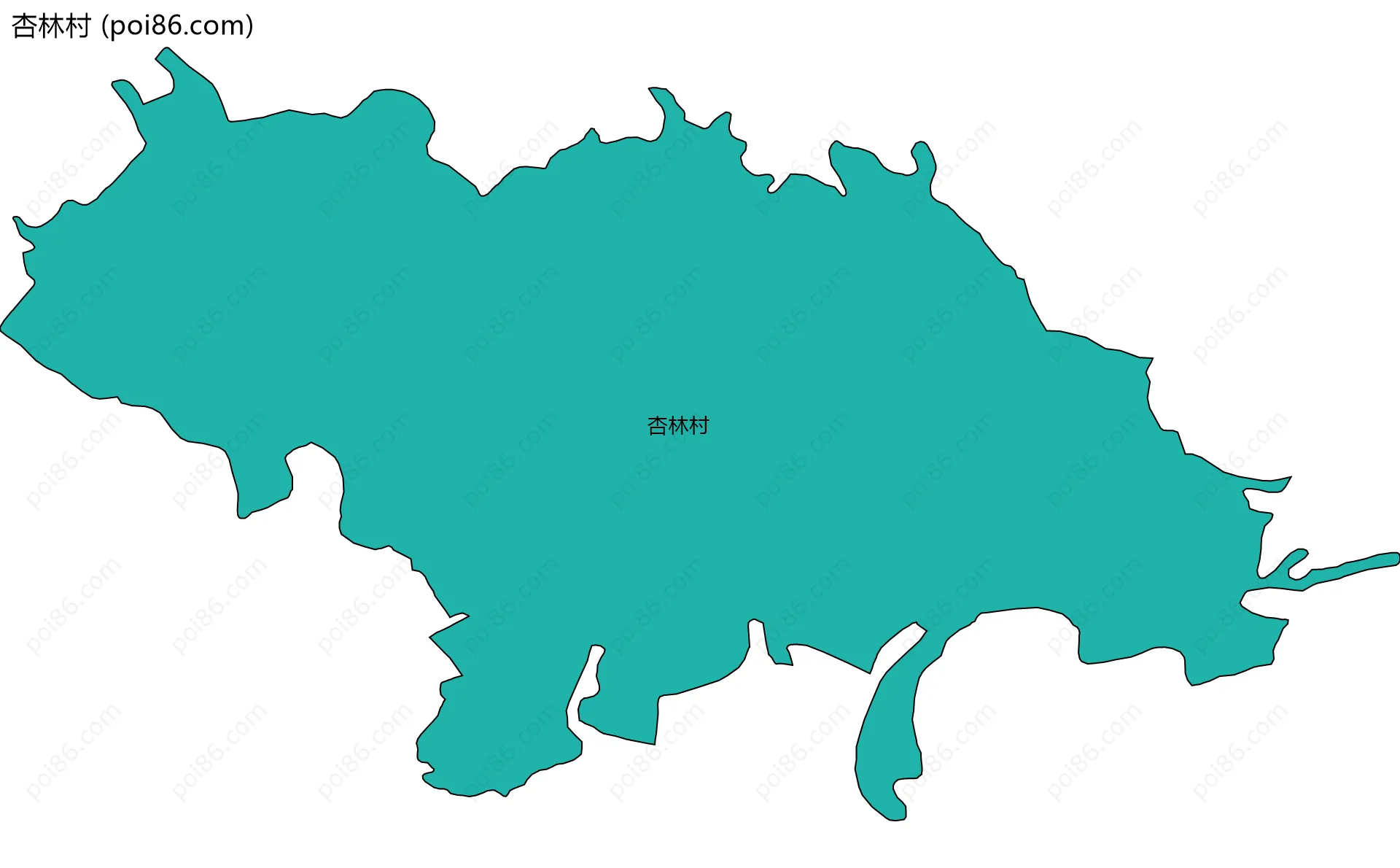 杏林村边界地图