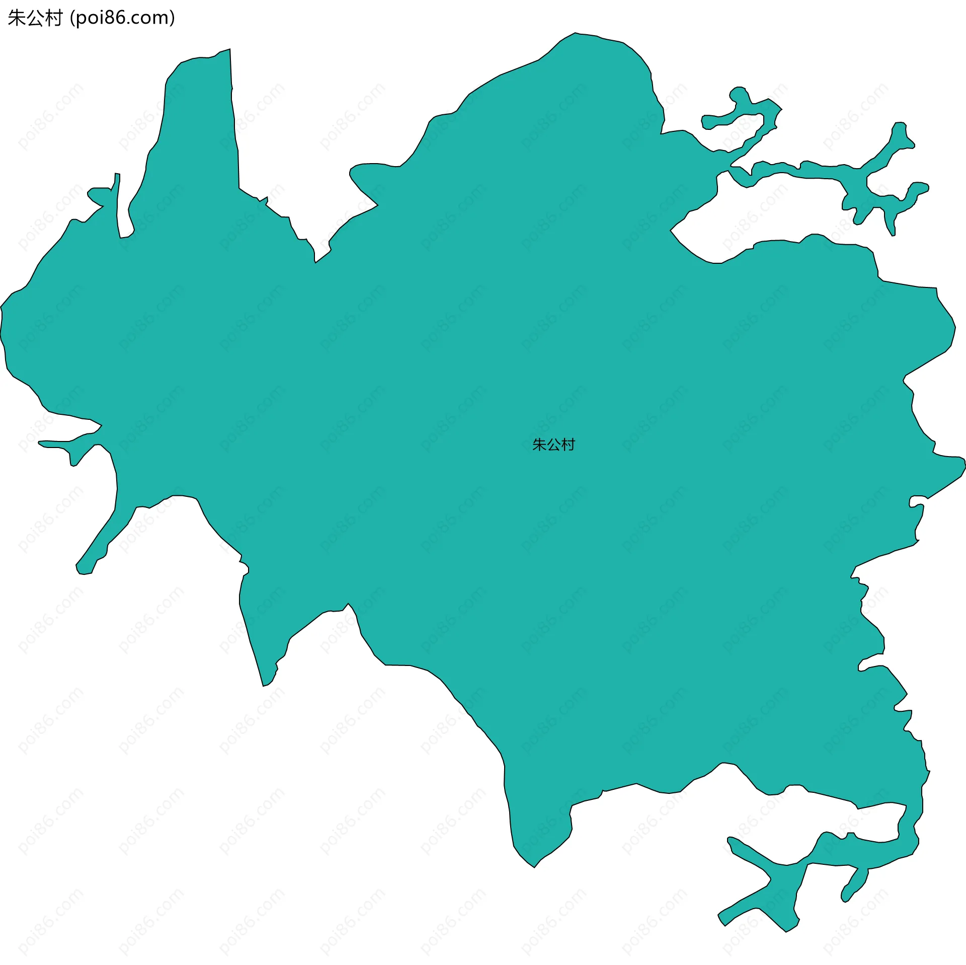 朱公村边界地图