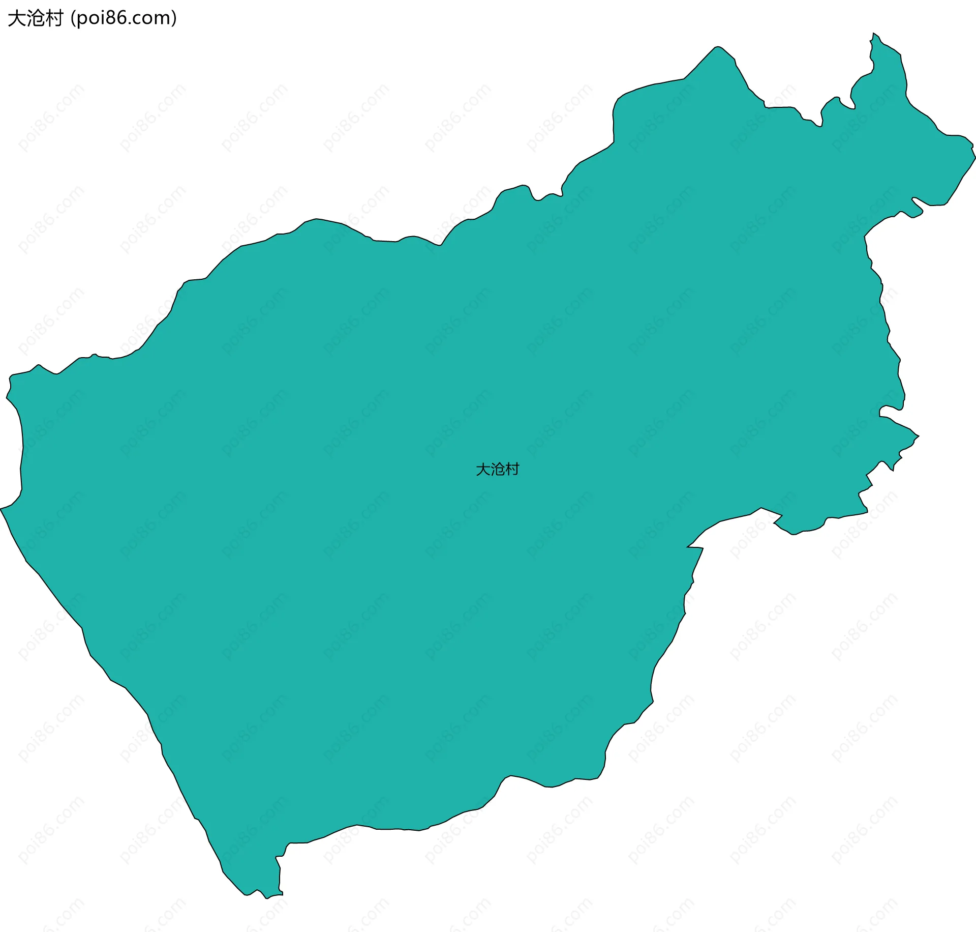 大沧村边界地图