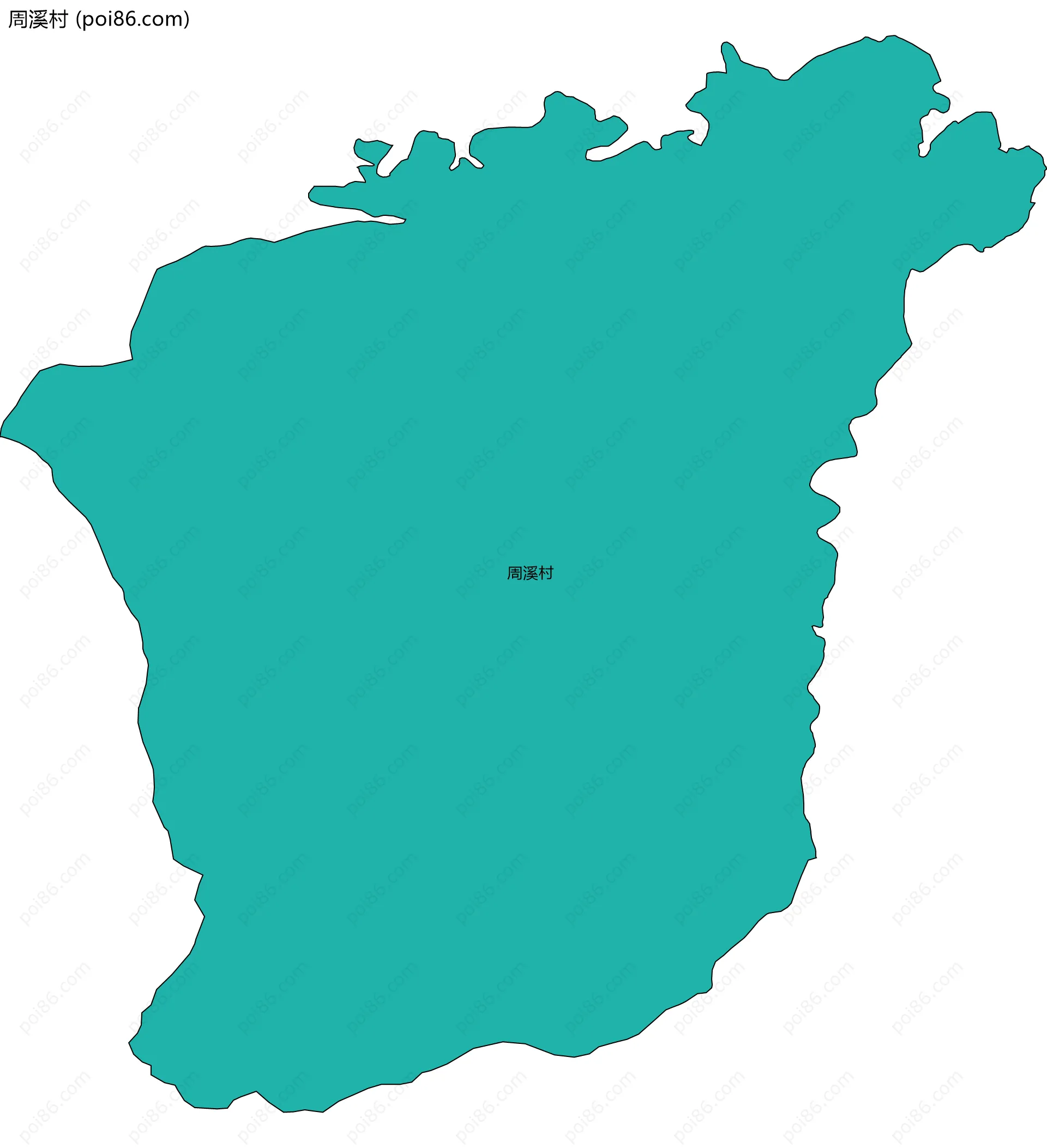 周溪村边界地图