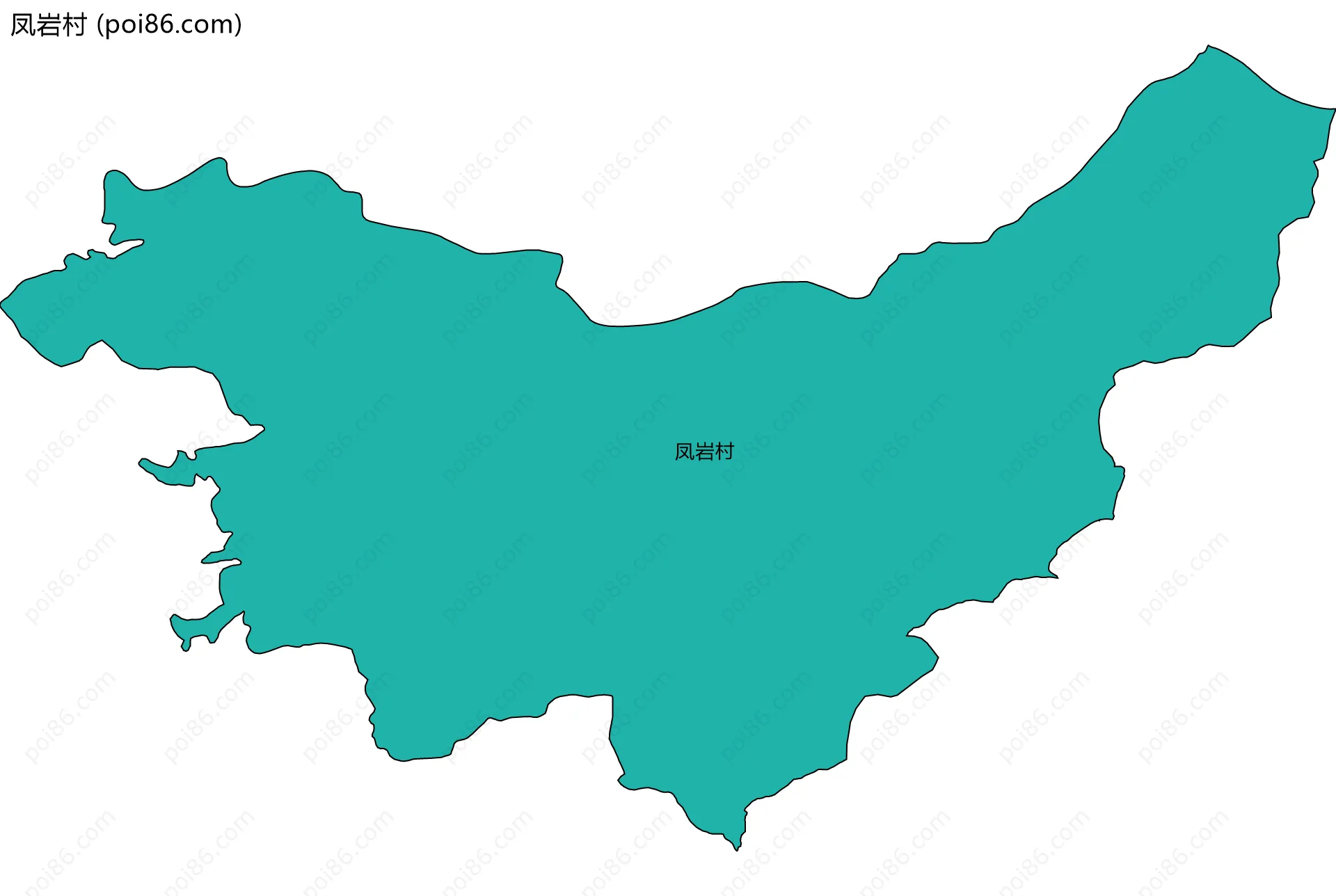 凤岩村边界地图