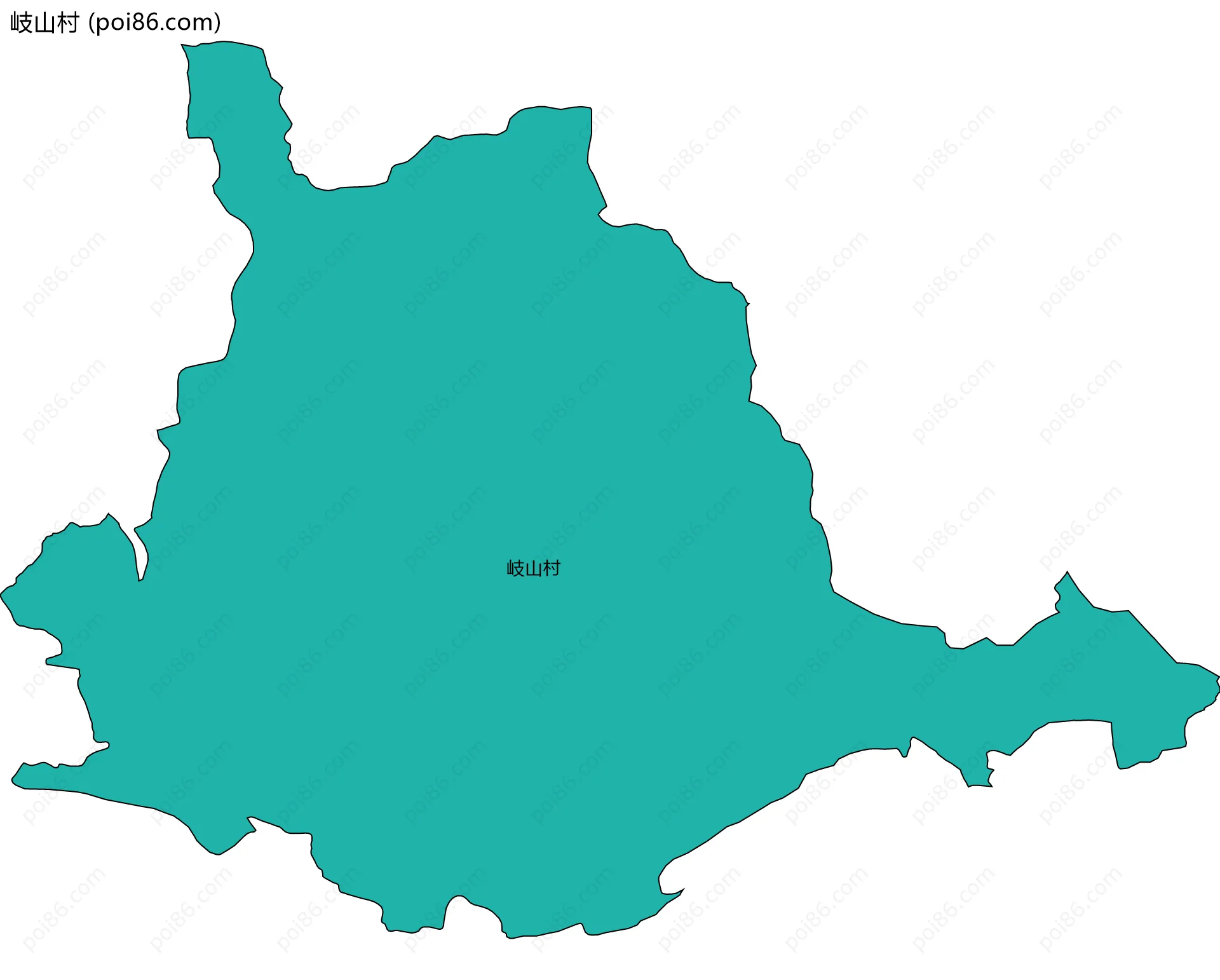 岐山村边界地图