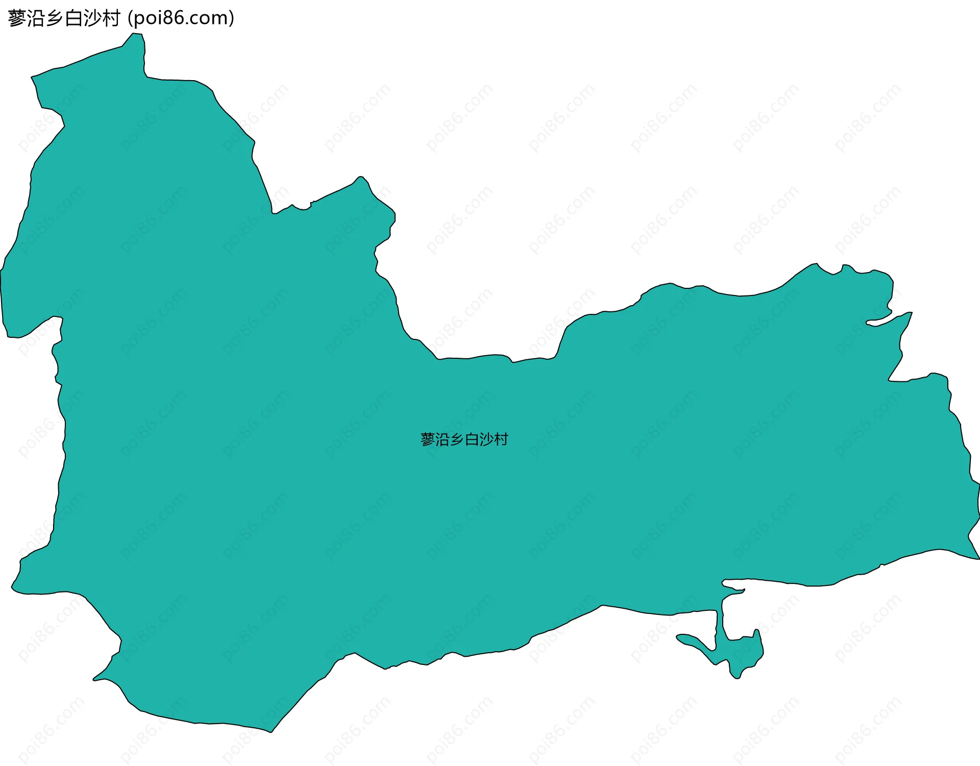 蓼沿乡白沙村边界地图