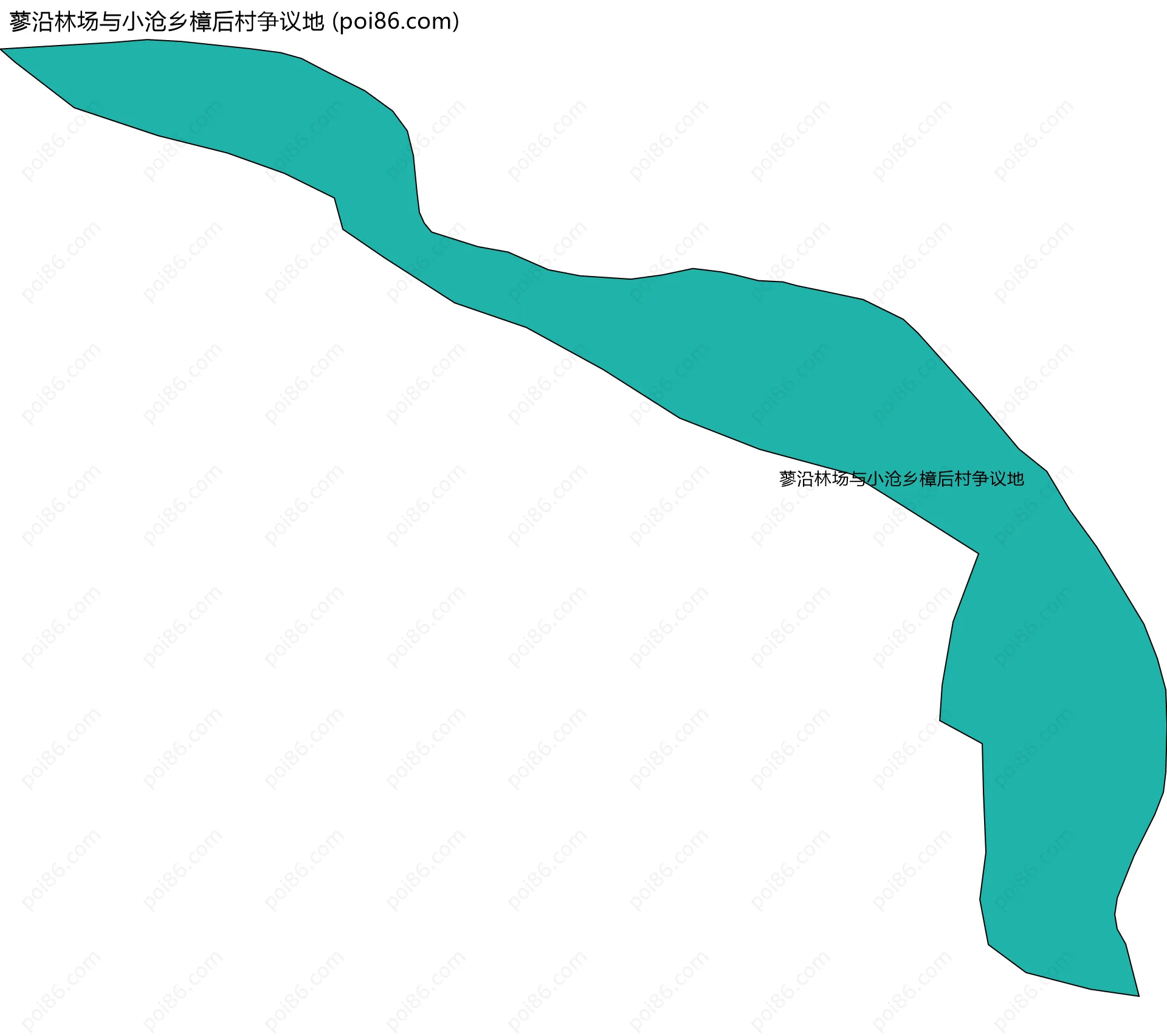 蓼沿林场与小沧乡樟后村争议地边界地图