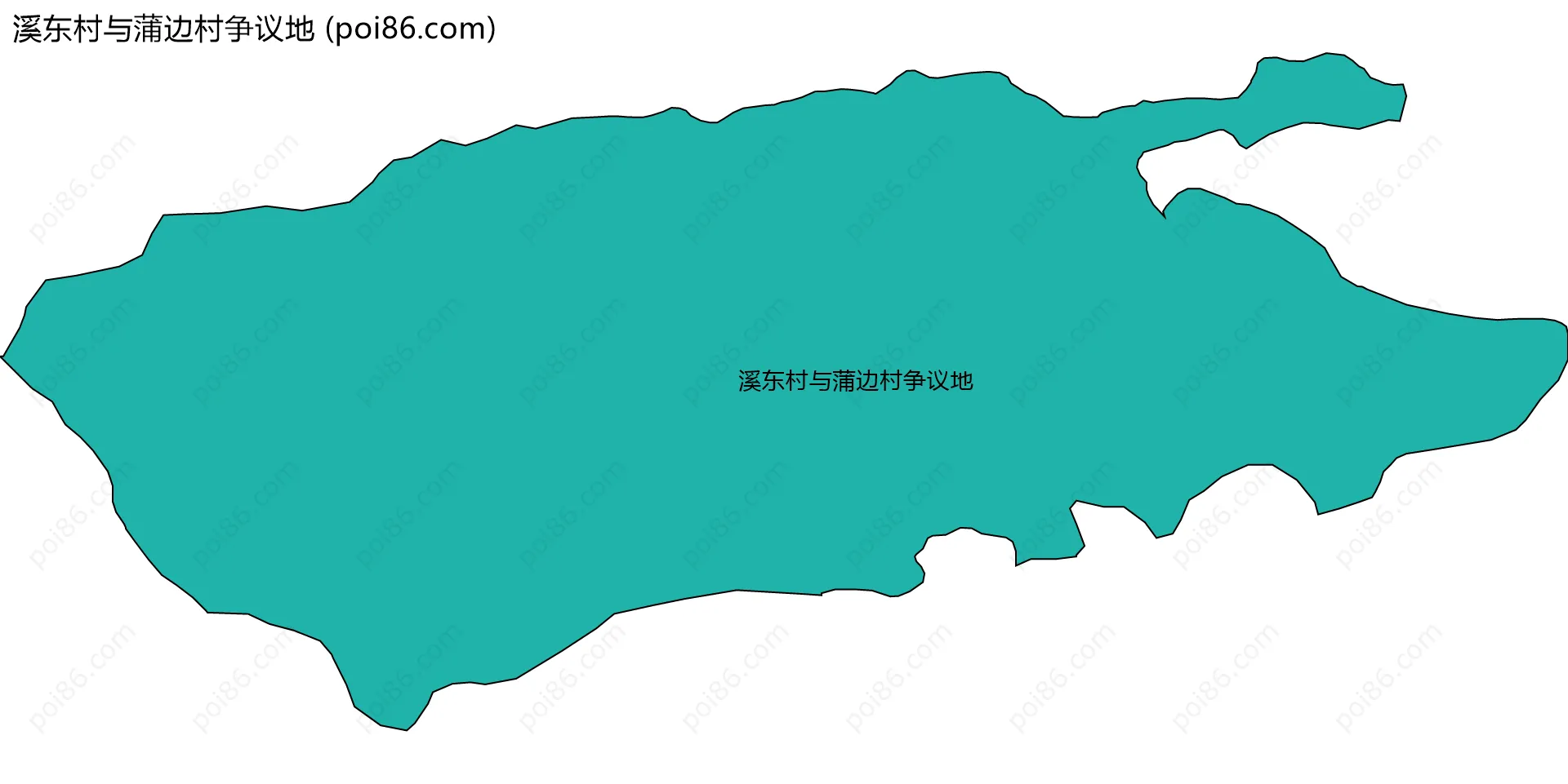 溪东村与蒲边村争议地边界地图