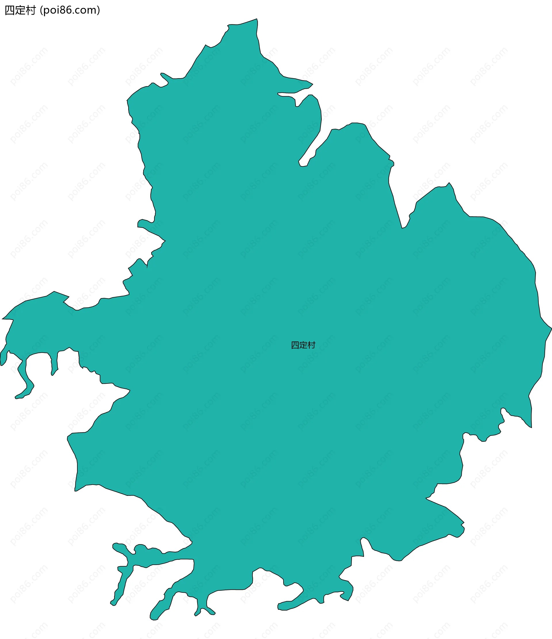 四定村边界地图