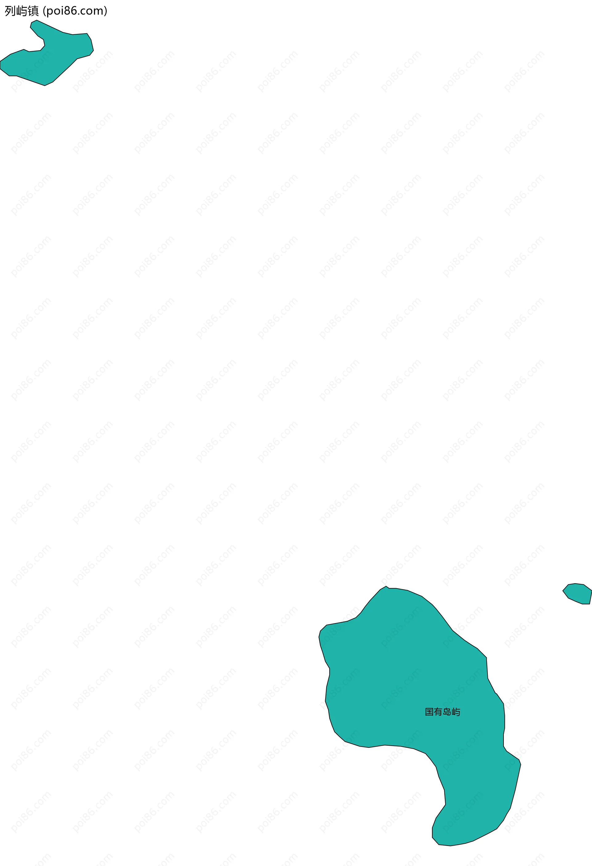列屿镇边界地图(五级行政区划)