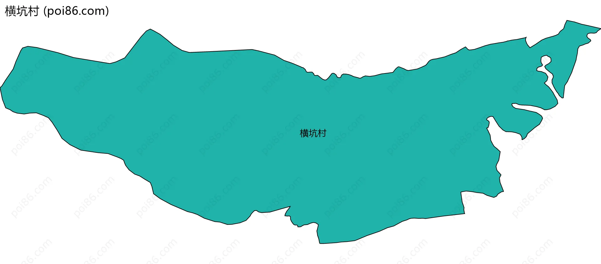 横坑村边界地图