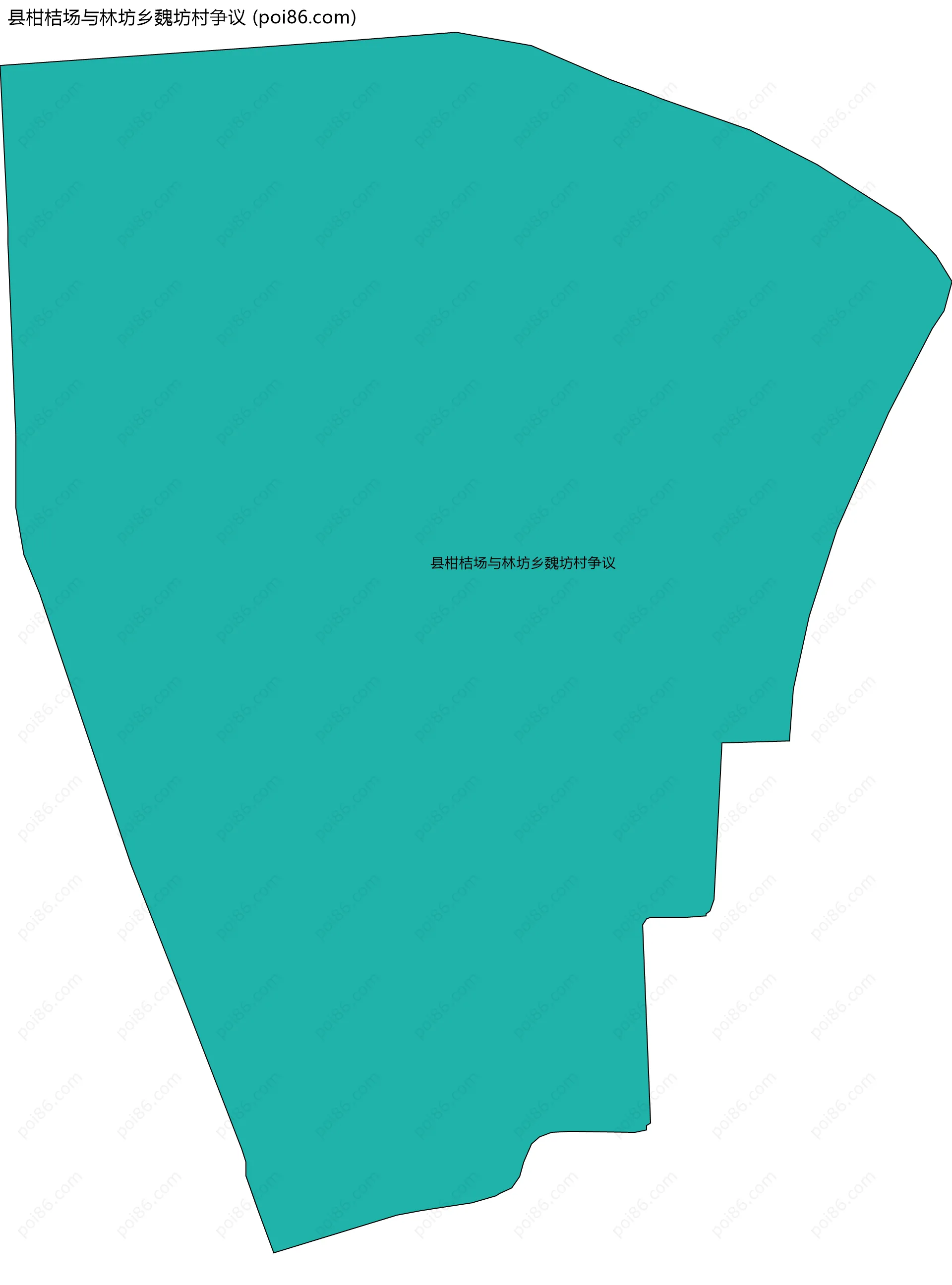 县柑桔场与林坊乡魏坊村争议边界地图