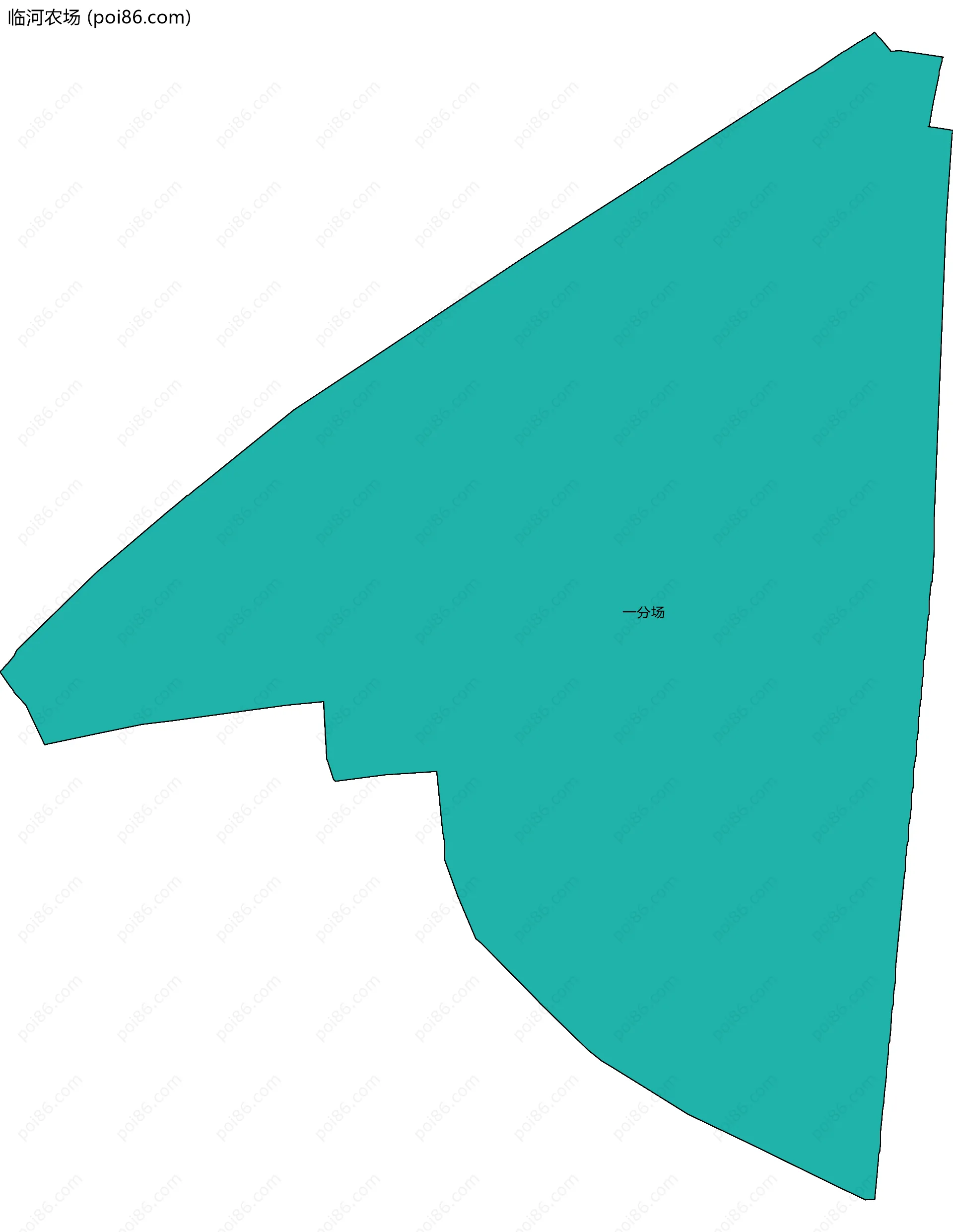 临河农场边界地图(五级行政区划)