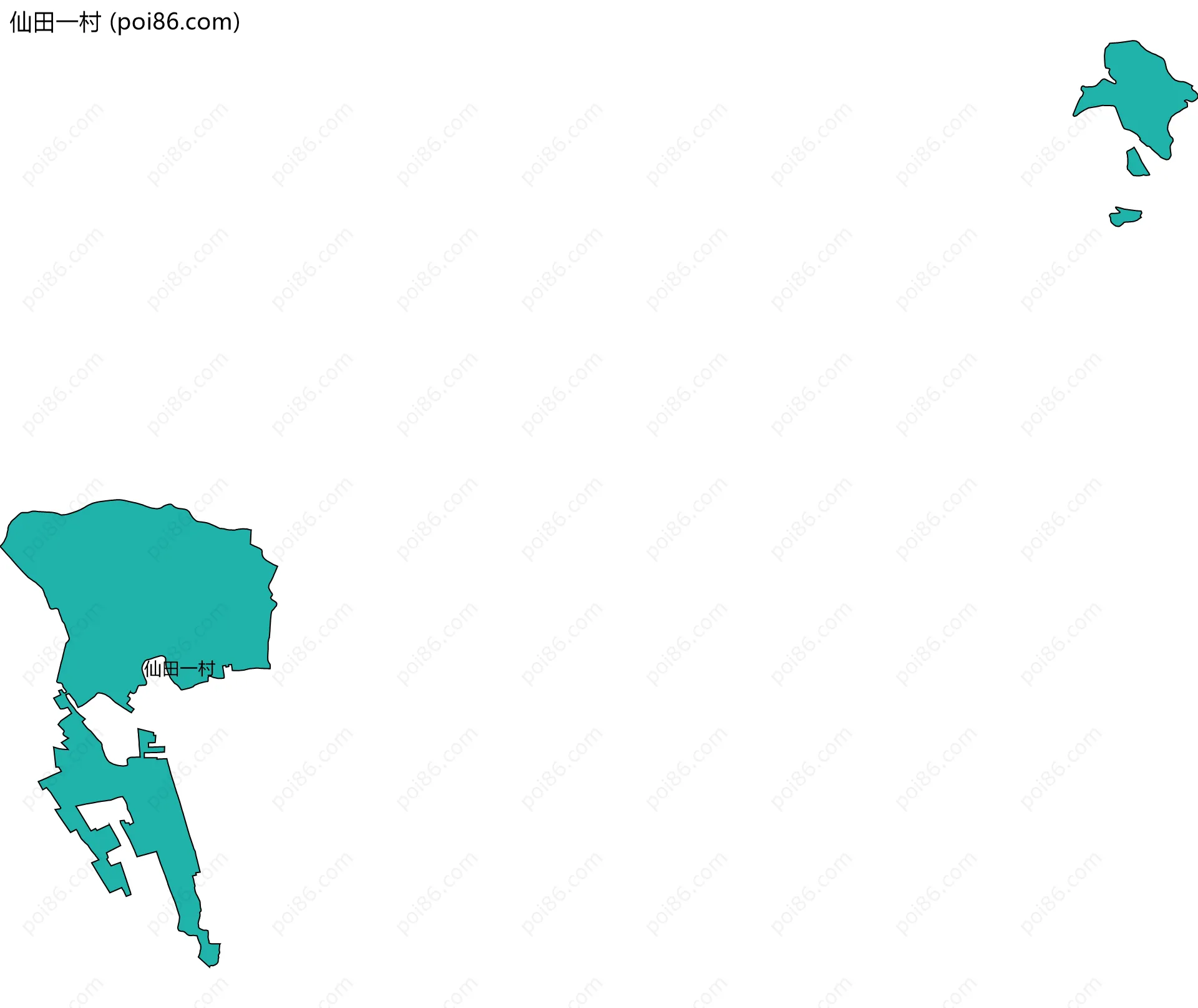 仙田一村边界地图